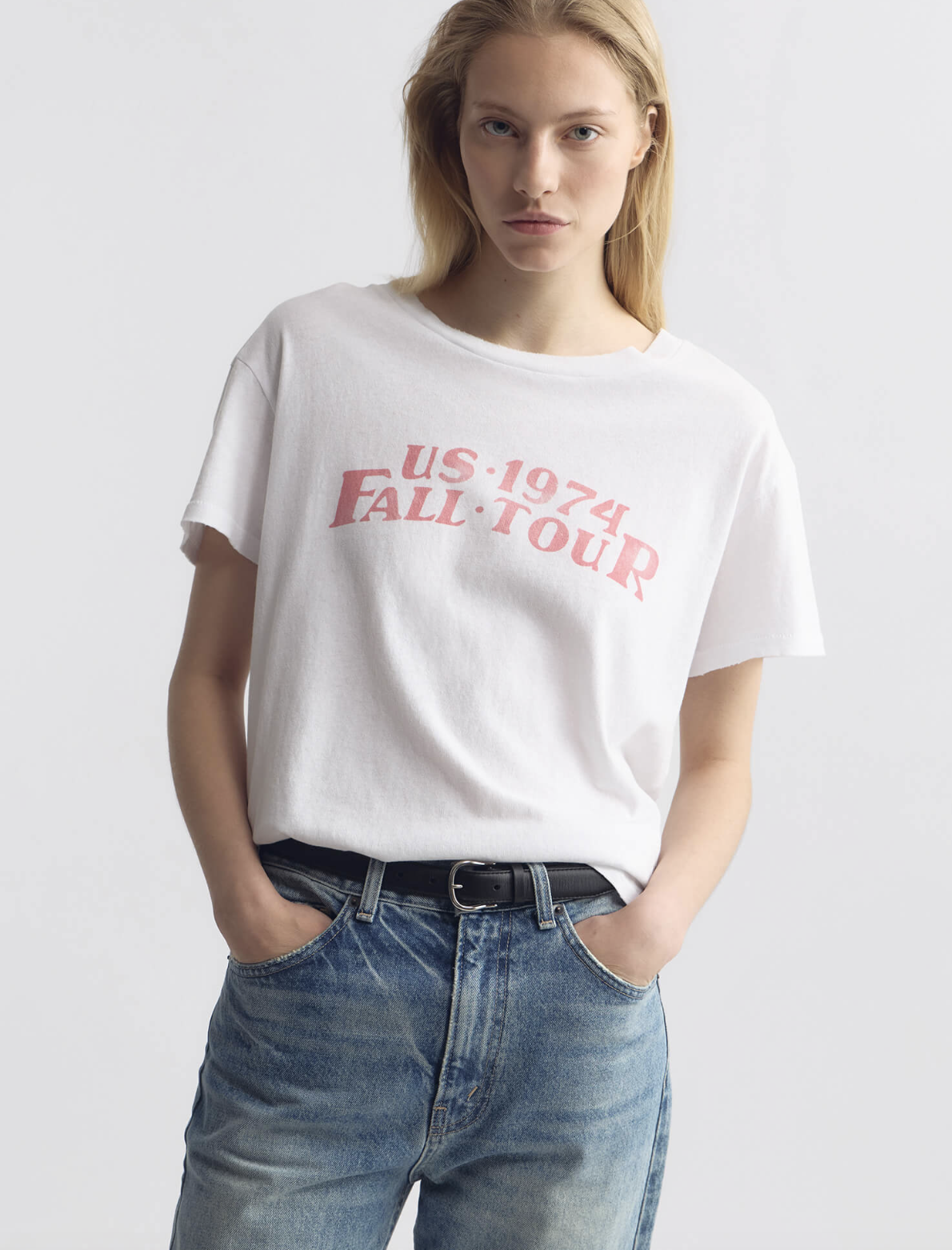 Nili Lotan Brady Tee in White with vintage red Fall Tour graphic print — Sabine Kohler Boutique .png