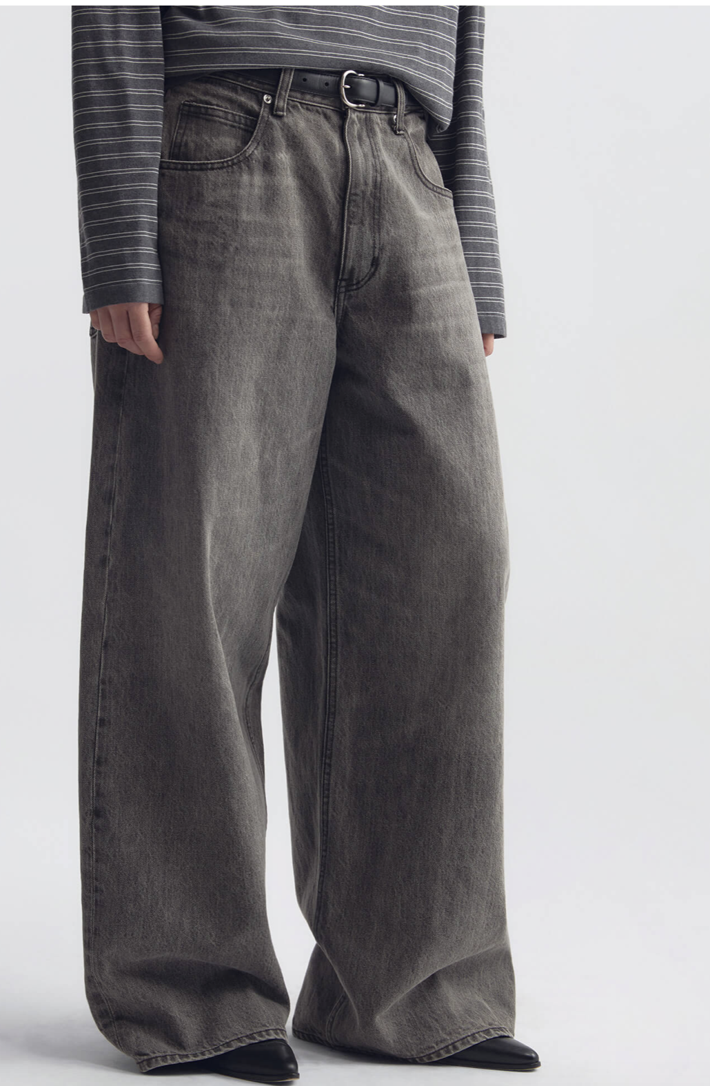 Nili Lotan Terese Jean in Ash Grey Wash high-rise wide leg denim — Sabine Kohler Boutique 1.png