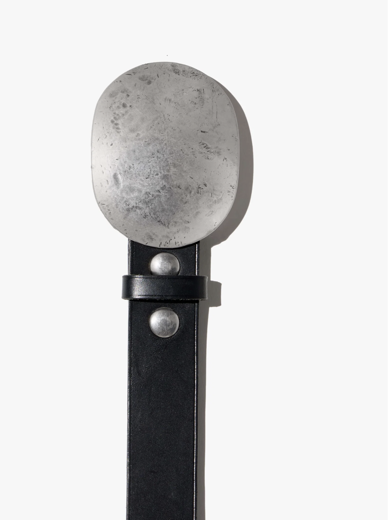 Nili Lotan Wayne Belt in black leather with hammered antique silver buckle — Sabine Kohler Boutique 1.png