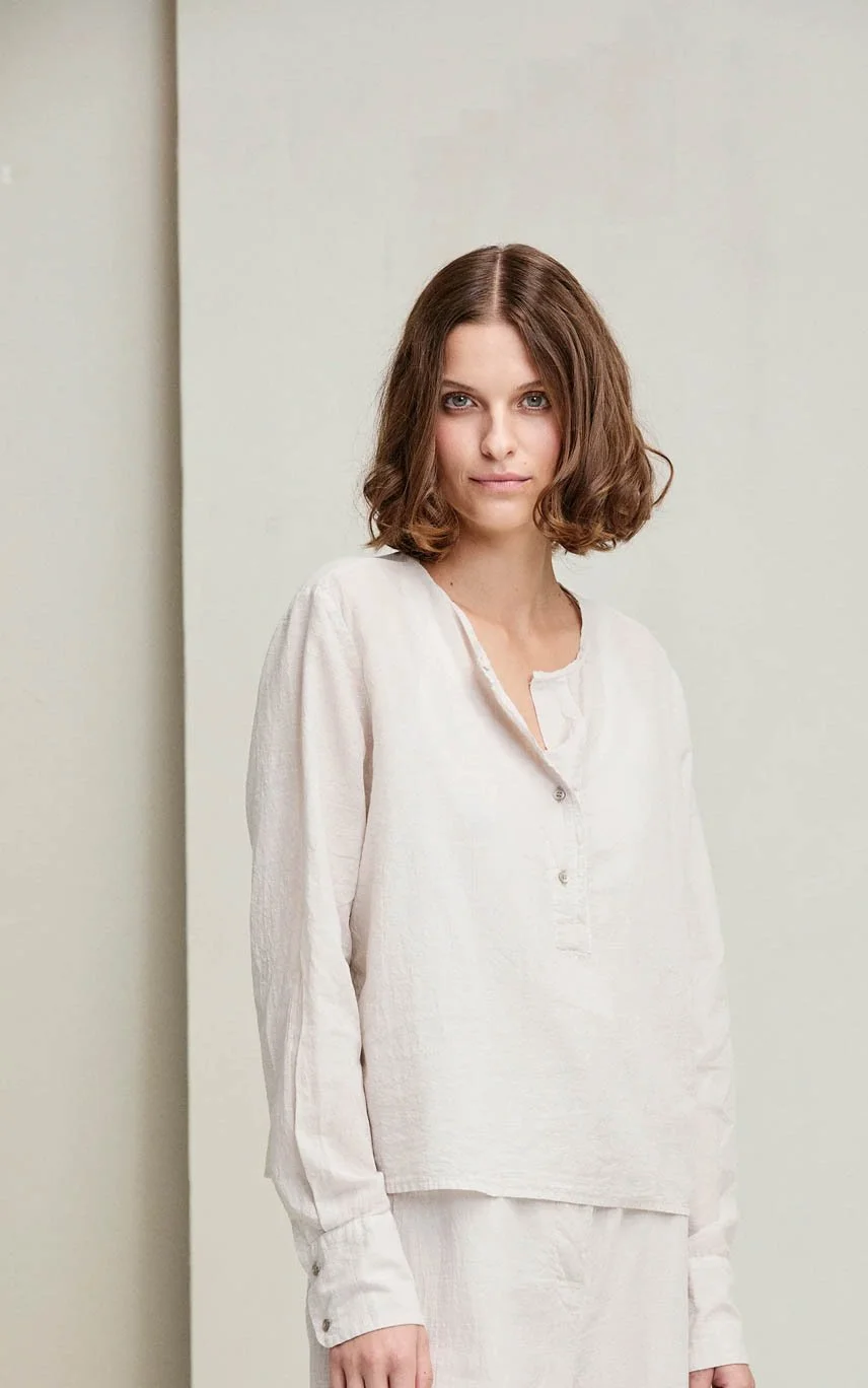 KRISTENSEN DU NORD LIGHT CRINKELED BLOUSE