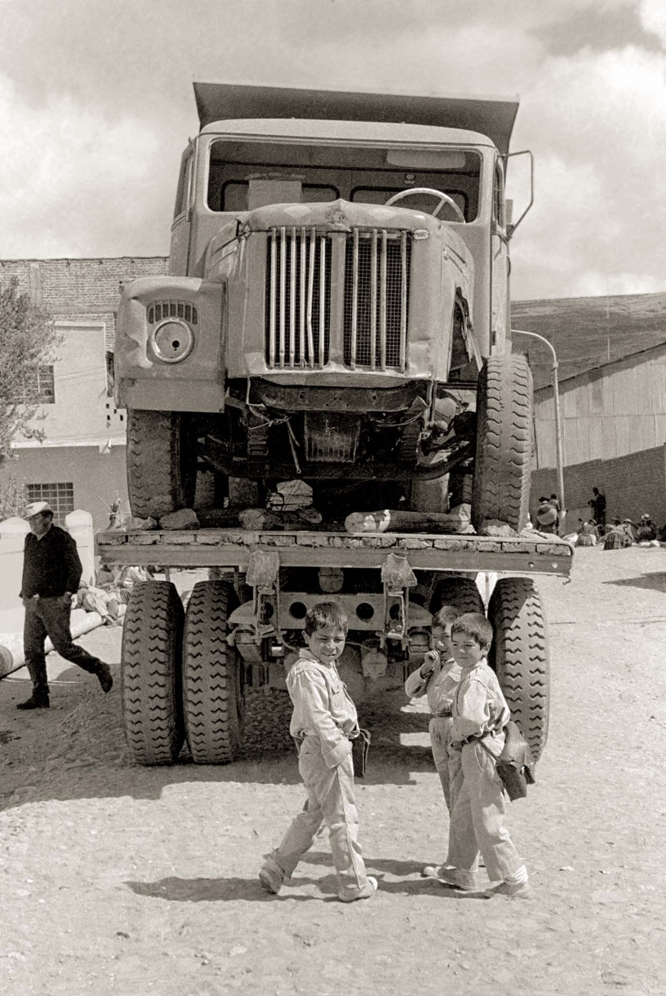 Boys, Truck on a Trailer