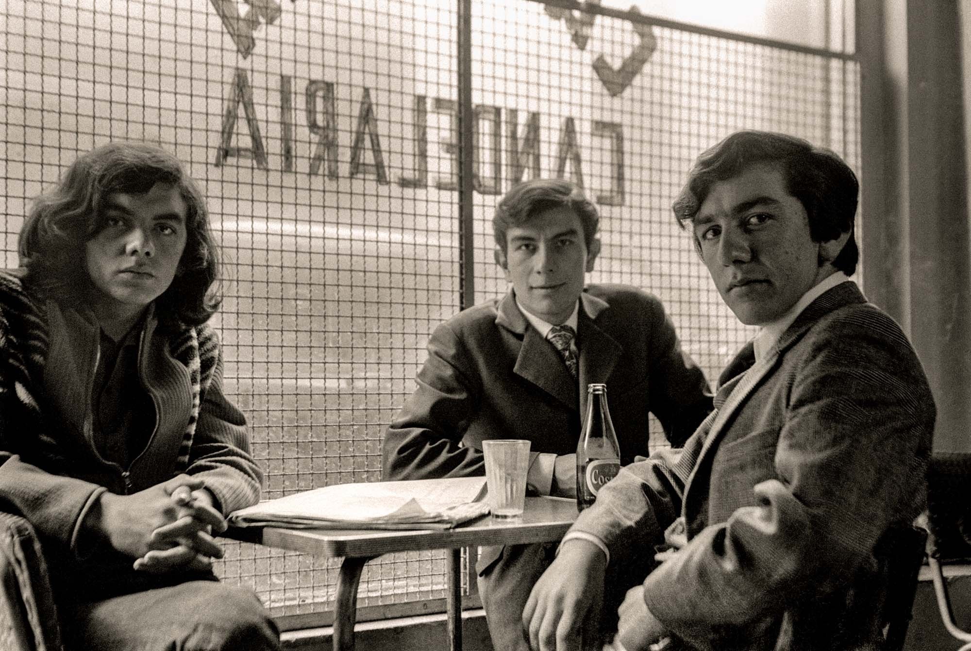 Three Young Men in Bogata Cafe