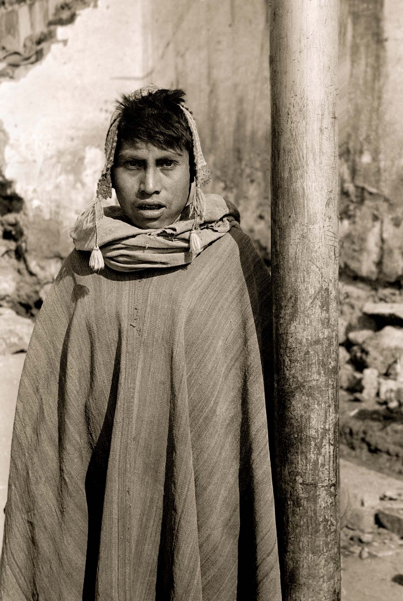 Andean Man by Pole