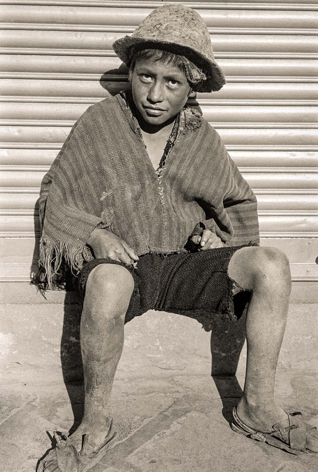 Andean Boy with Piercing Eyes