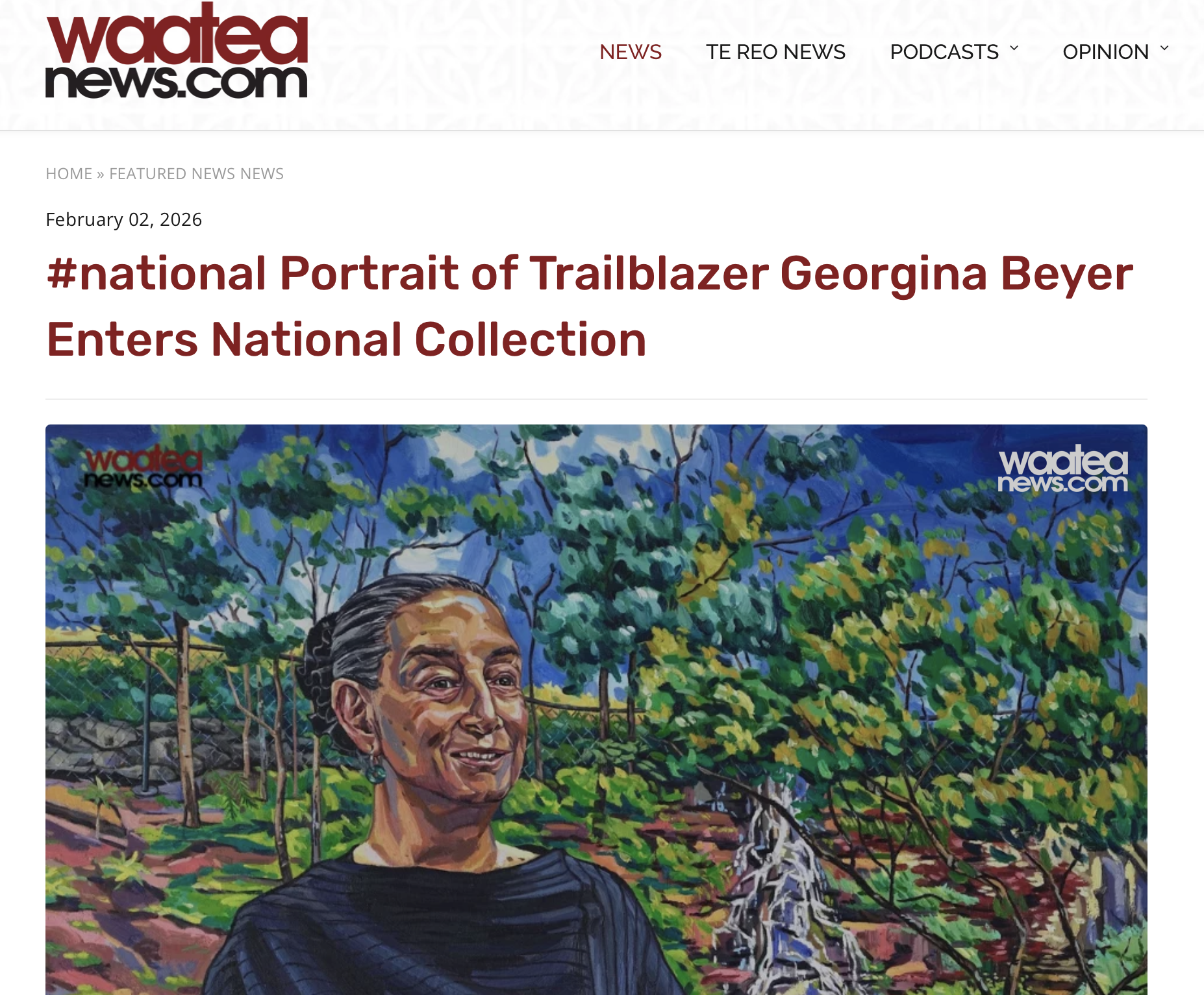 National Portrait of Trailblazer Georgina Beyer Enters National Collection