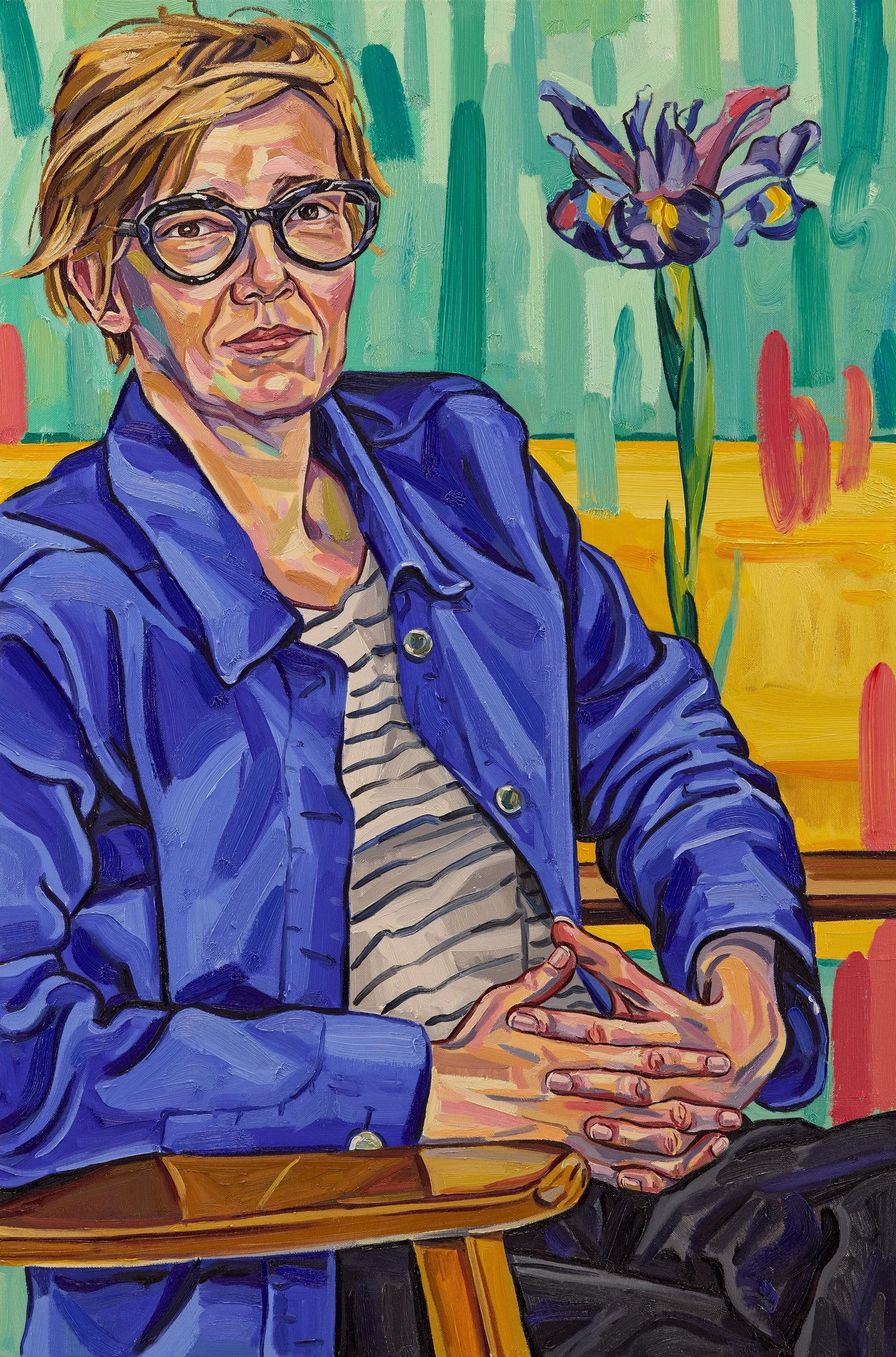 Blue Iris, 2024, oil on canvas, 90 x 60 cm, £5800