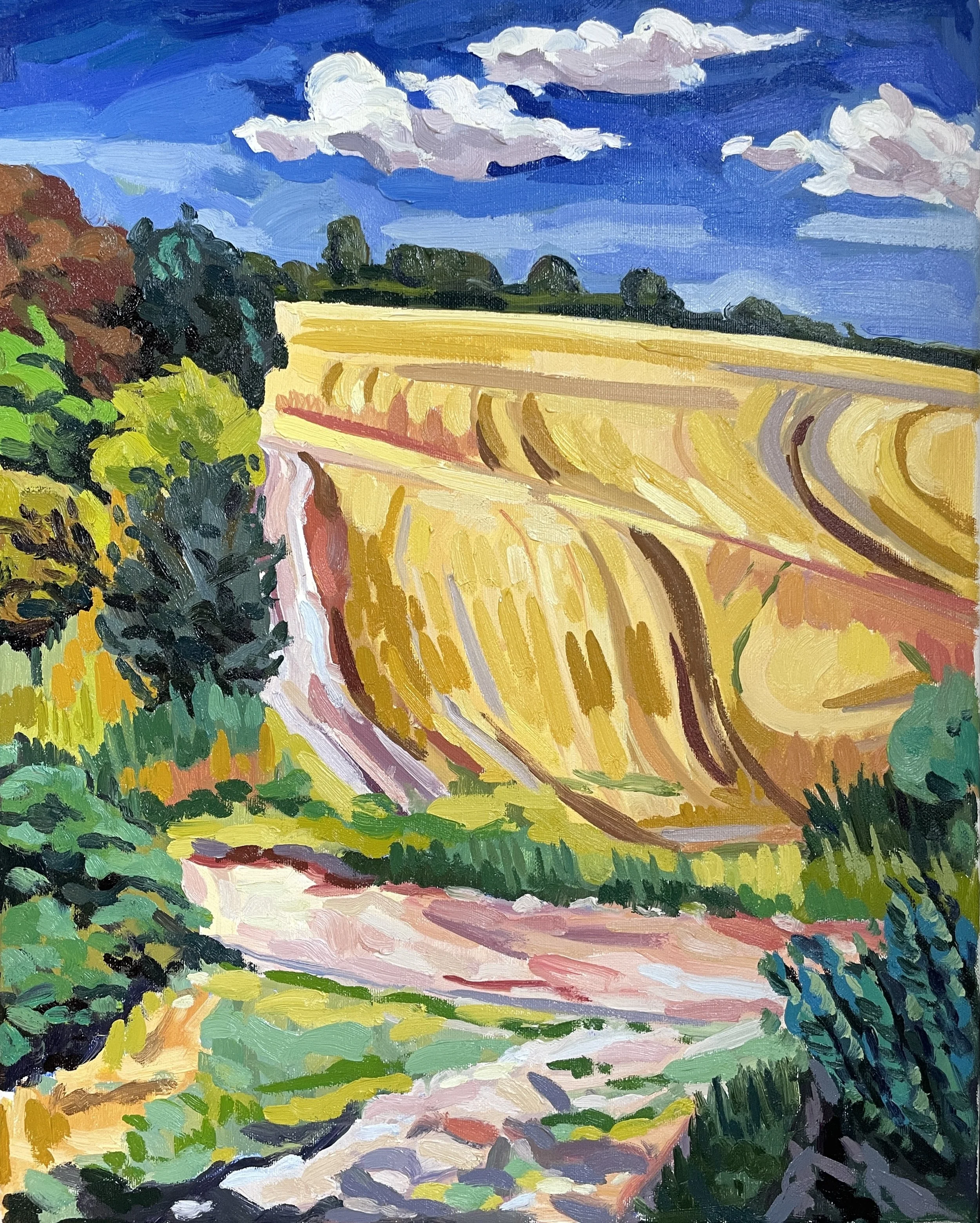Pathways (South Downs), 2025, oil on canvas, 50 x 40 cm, £3400