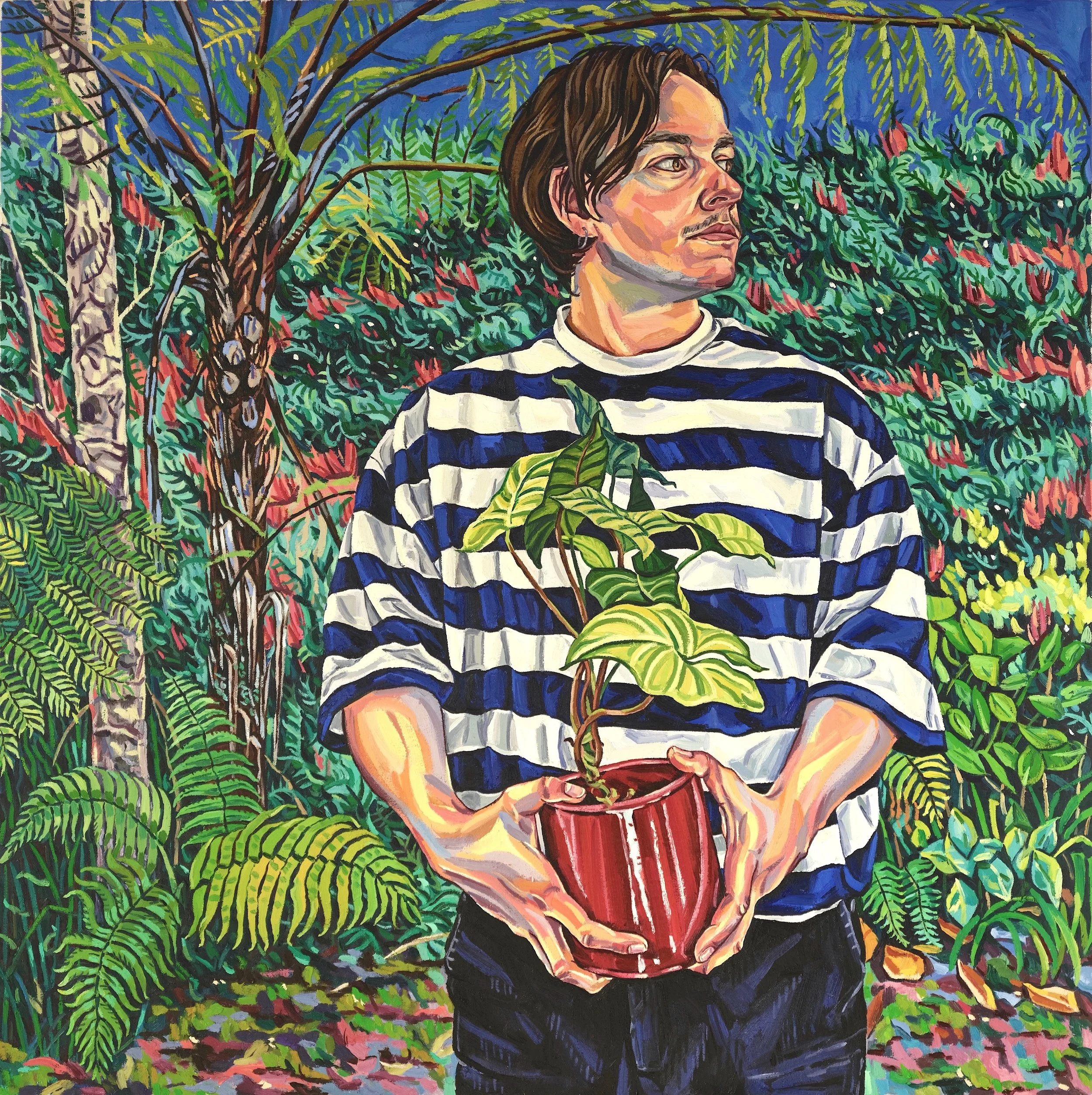 Modern Nature II, 2022, oil on canvas, 102 x 102 cm, £8200