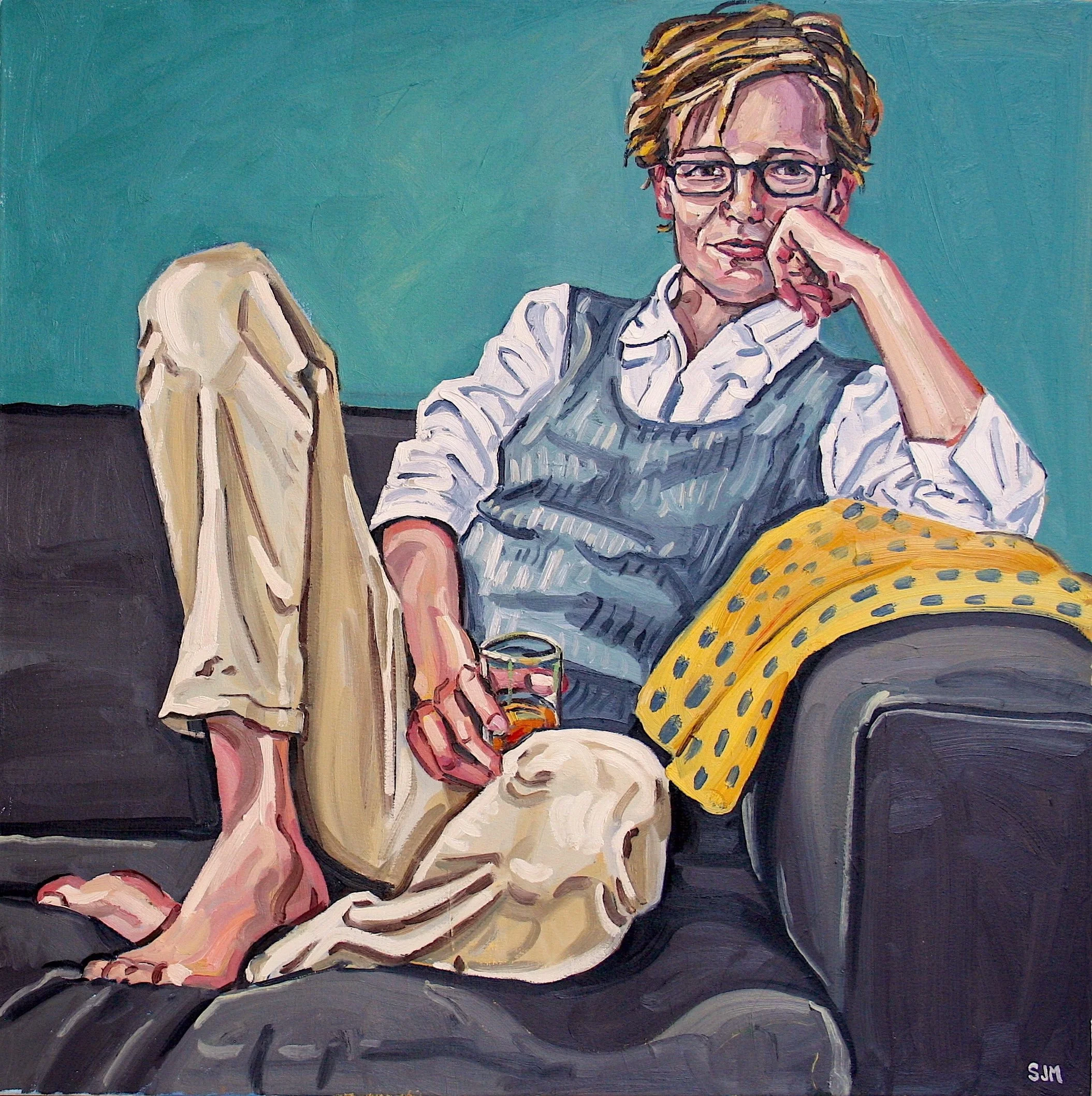 Jo With Whisky,  1/50, limited edition print (framed), 43 x 30 cm