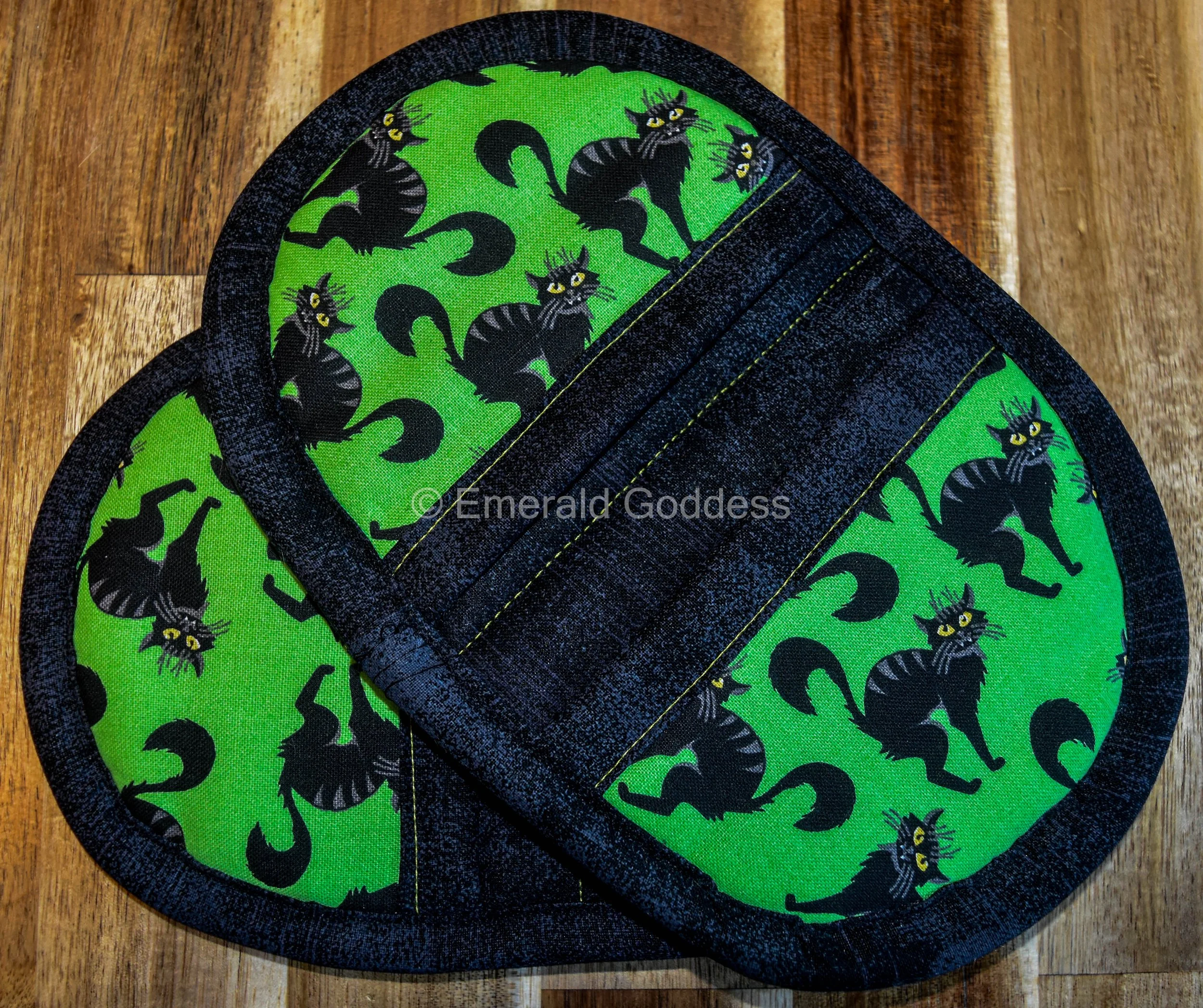 Scary Cats Pot Holders