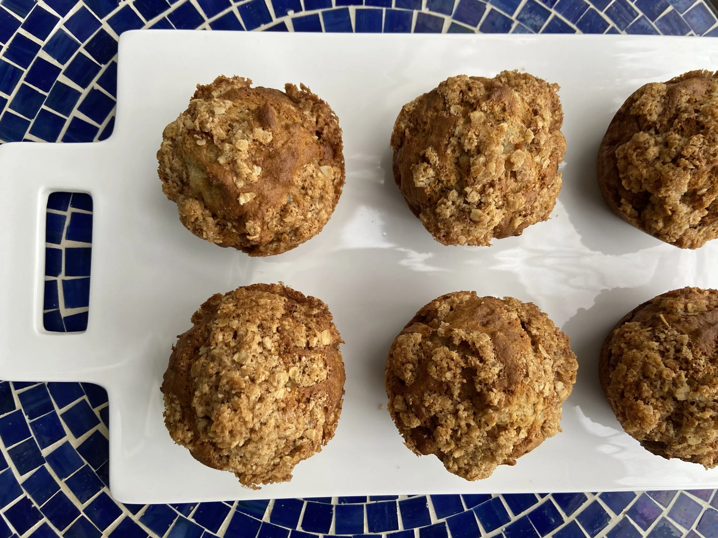 Banana Muffins with Oatmeal Crumble