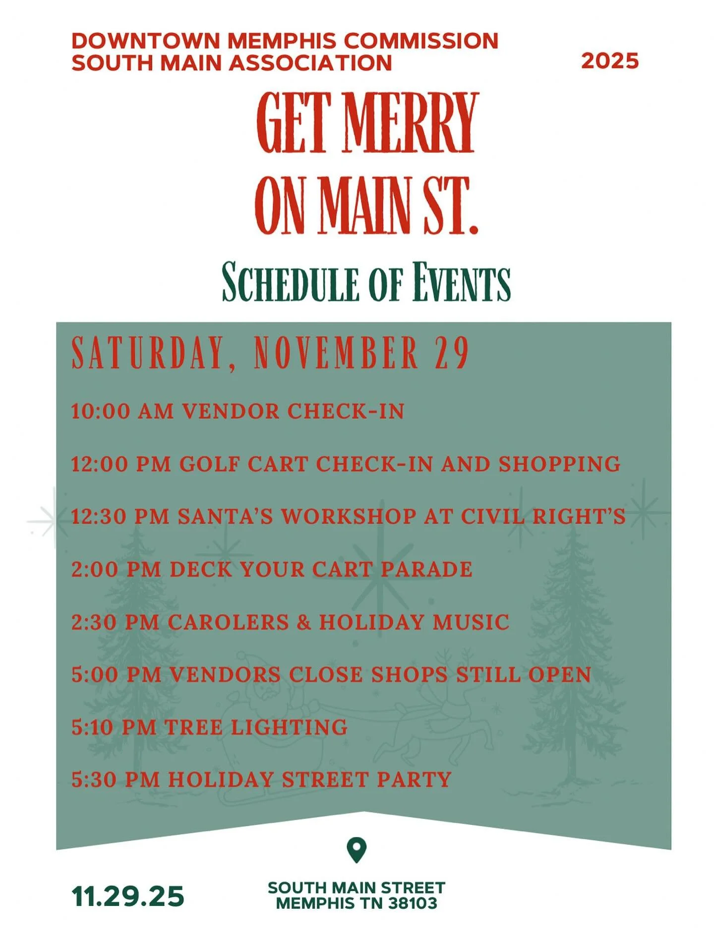 Mark your calendars for November 29th! @southmainmem and @downtownmemphis are hosting this awesome one-day event to kick off the holiday season 🎄 Stop by and see us before the festivities begin at noon! We&rsquo;ll have fresh biscuits waiting for ya