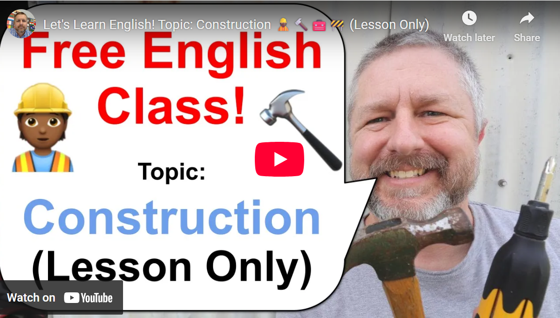 Learn English Related to Construction Work