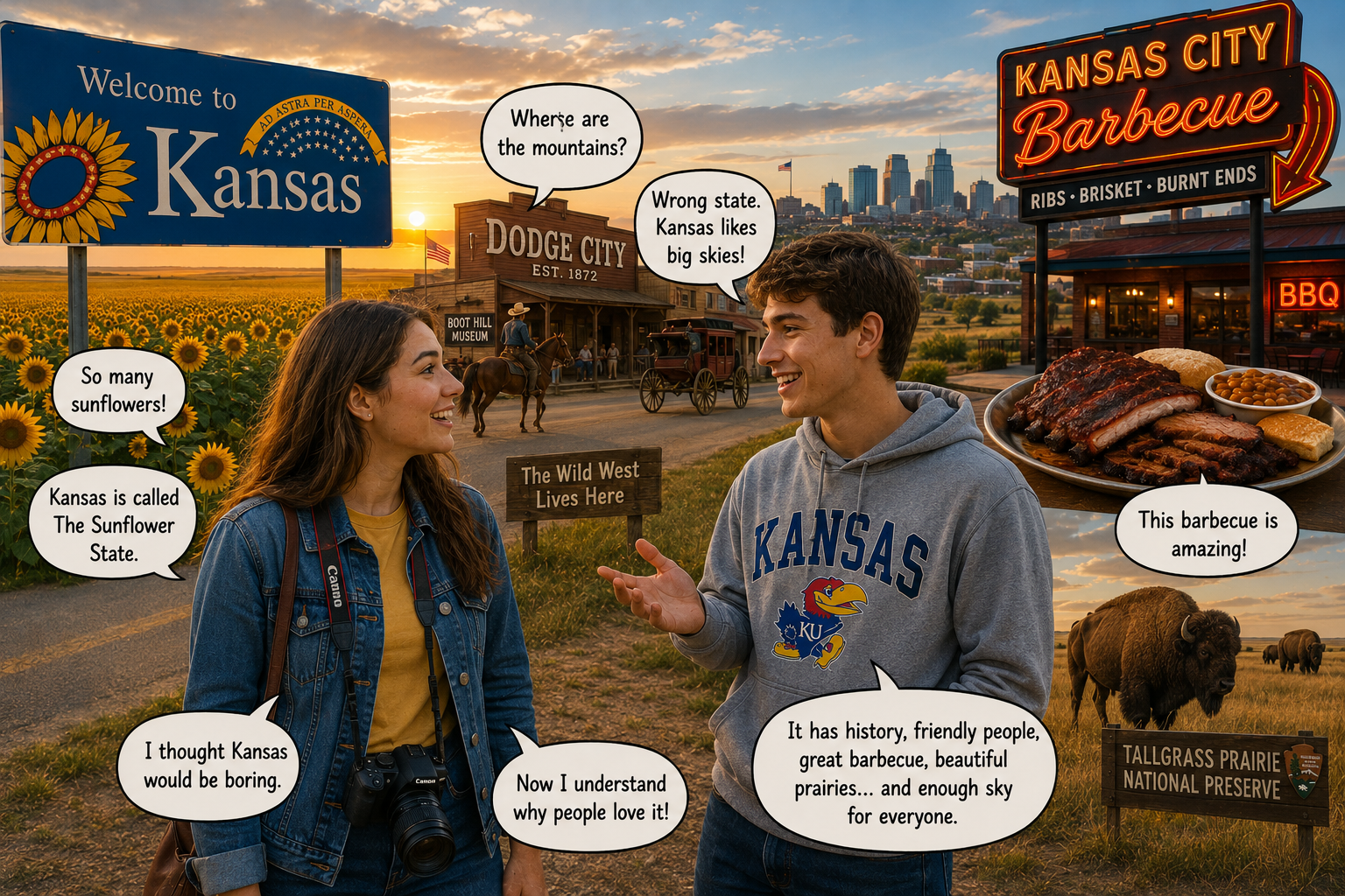 A Story About Kansas(Learn English and About American Culture)