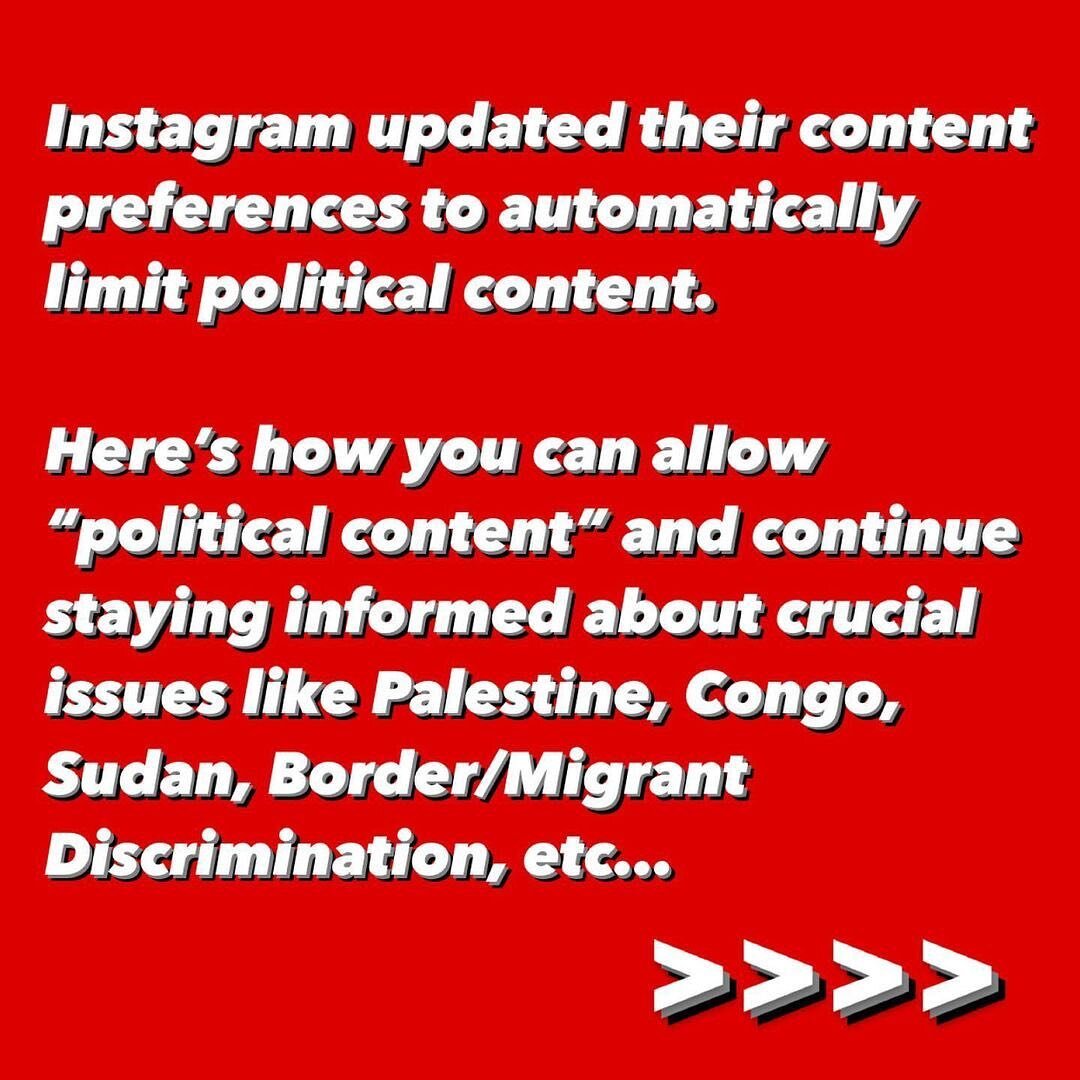 Thanks @riseindigenous for letting me know and making it easy to bring back political content. 

Repost from @riseindigenous
&bull;
Instagram updated their content preferences to automatically limit political content. 

Here&rsquo;s how you can allow