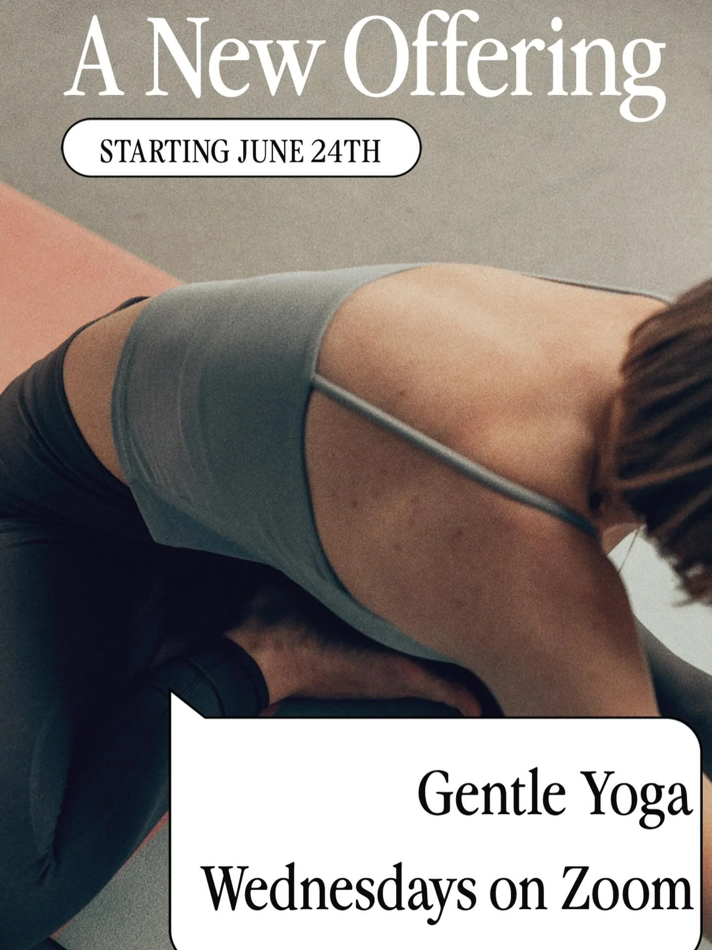 Friends who have been looking for a gentler version of Yoga have been requesting that we start a Gentle Yoga class up again. Ask and ye shall receive. 

Starting Wednesday, June 24 we will have Gentle Yoga once a week using the Zoom Online Platform.
