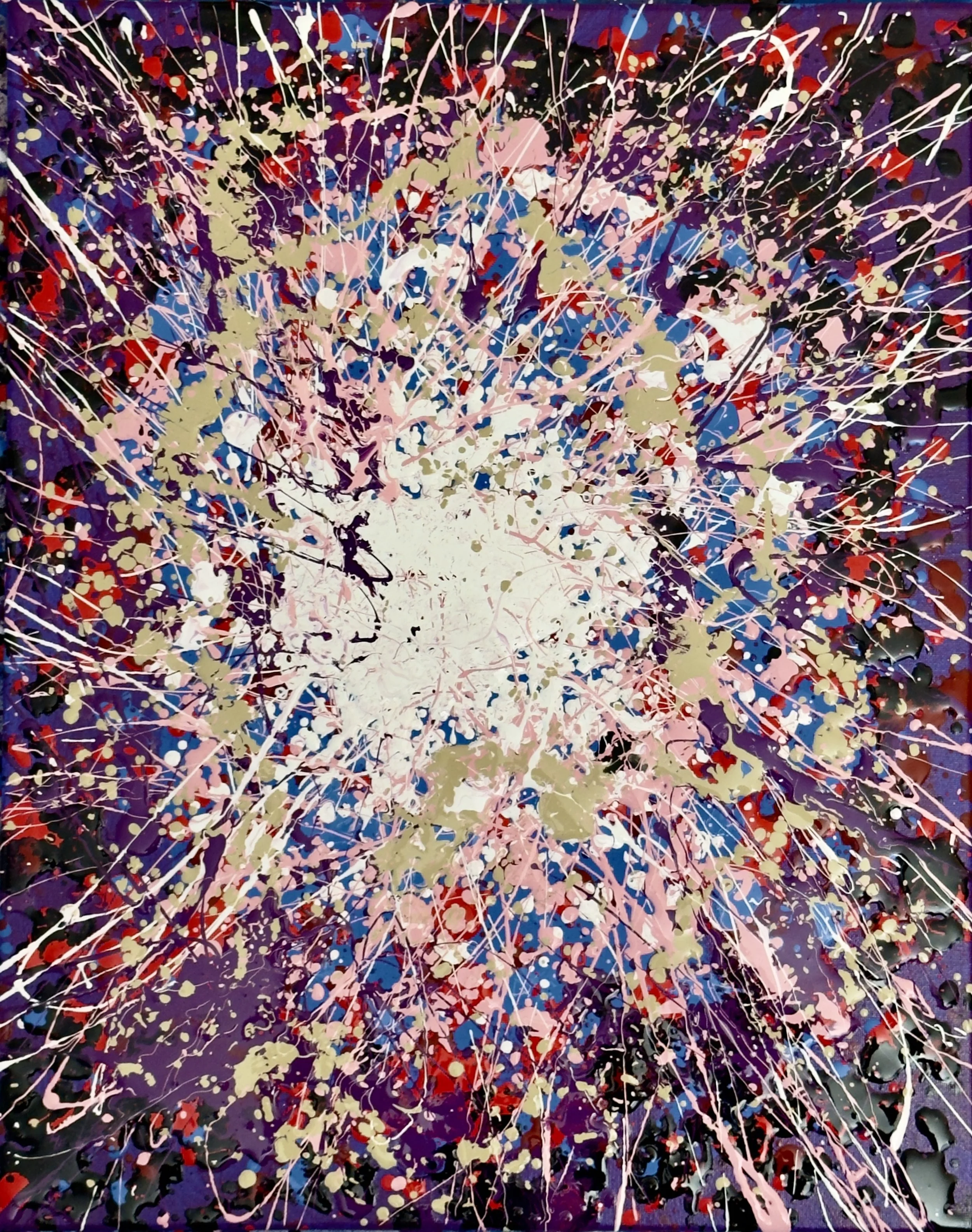 Cosmos Abstract Drip Painting