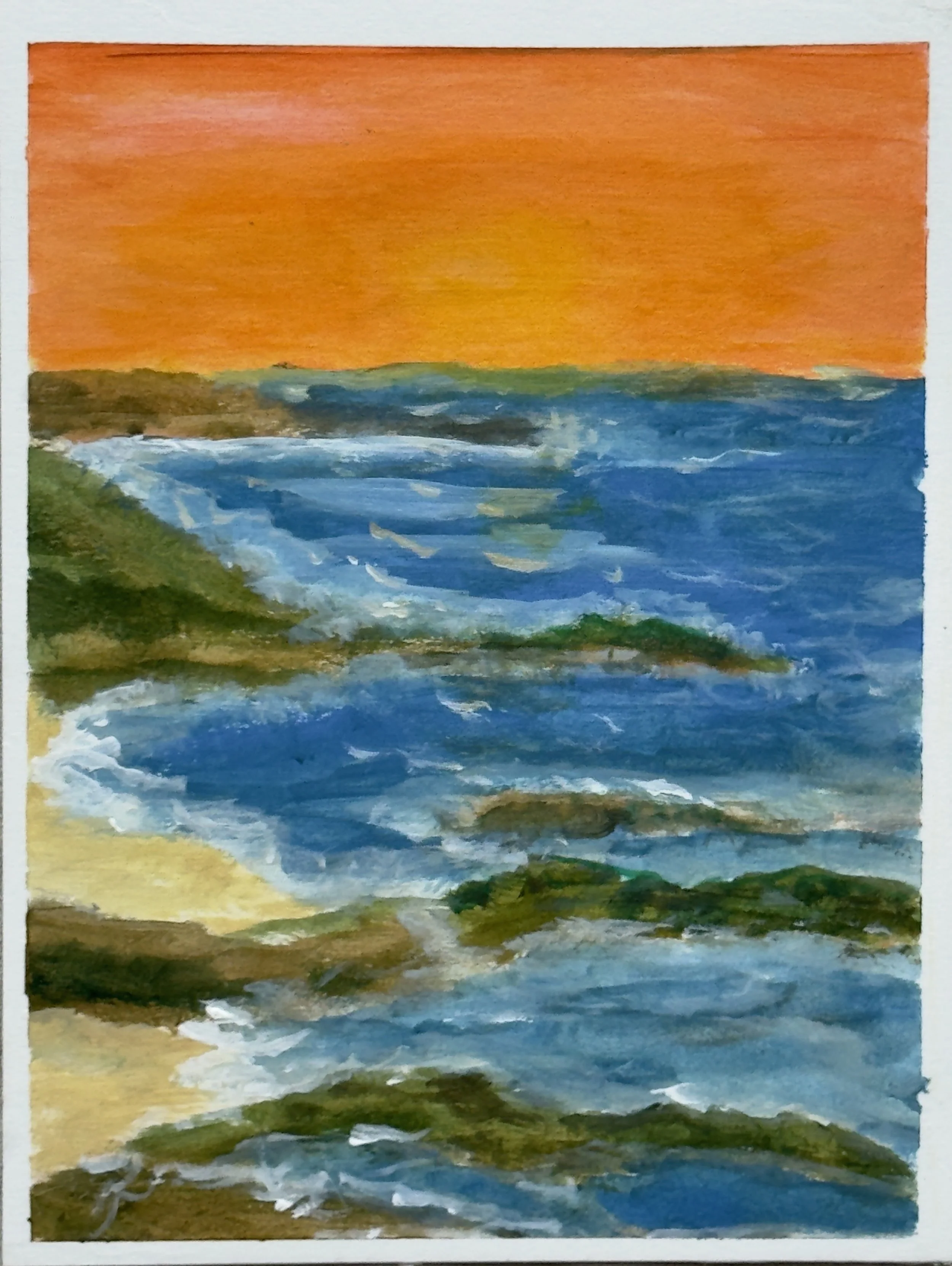 Laguna Seascape Study. 8x10 original on art board. 