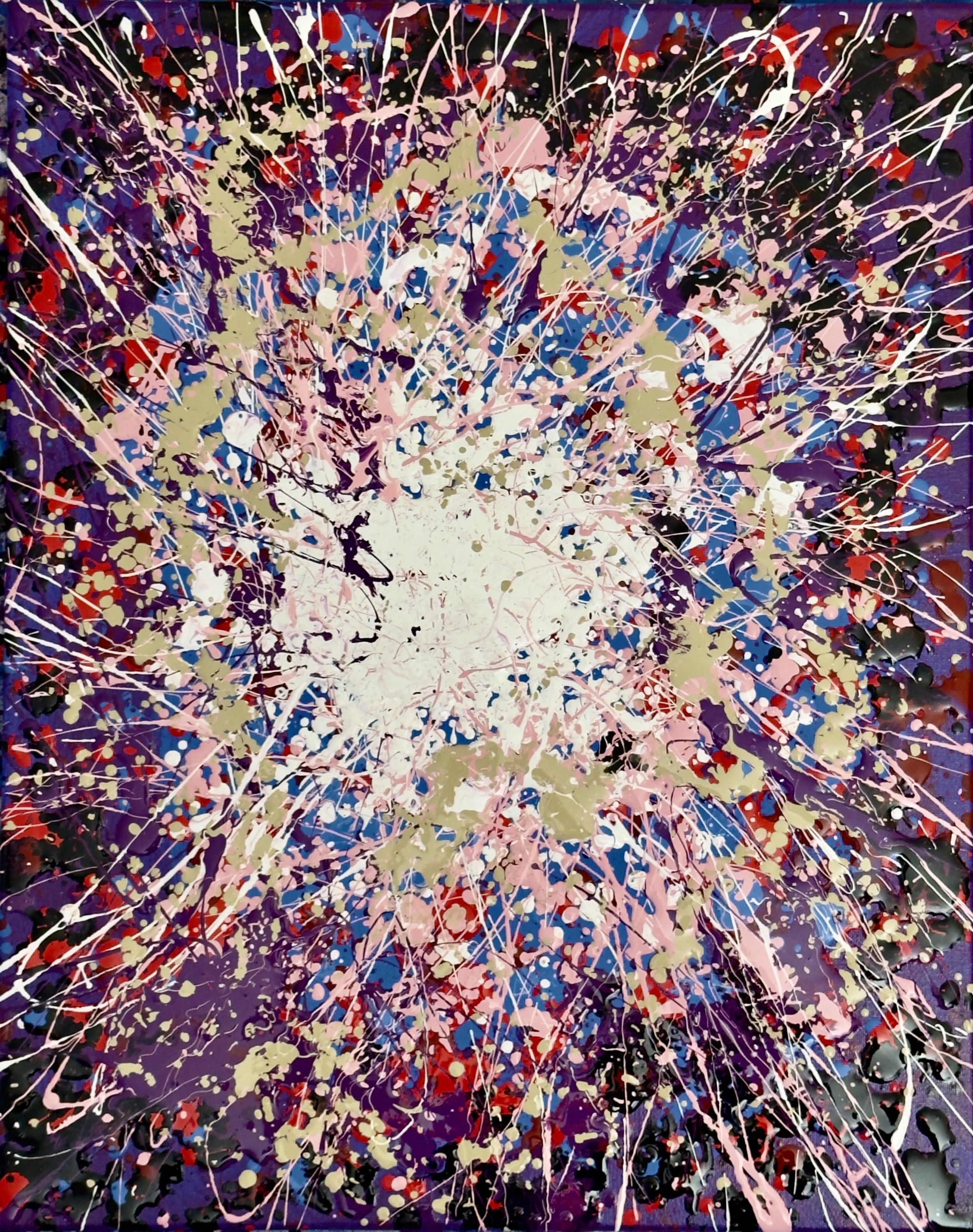 "Cosmos" Dynamic Abstract Drip Painting
