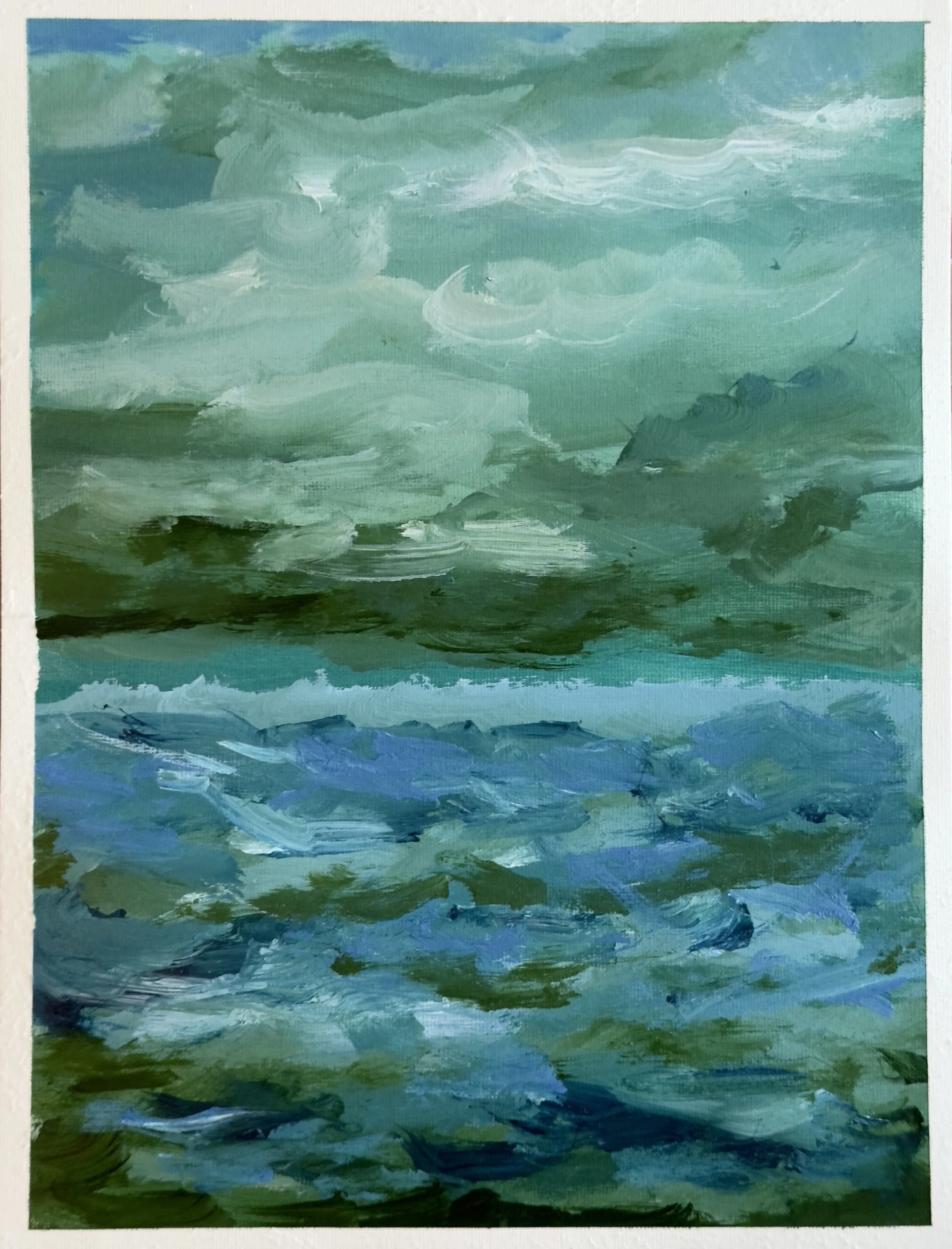 Abstract Seascape #3 Acrylic on Paper