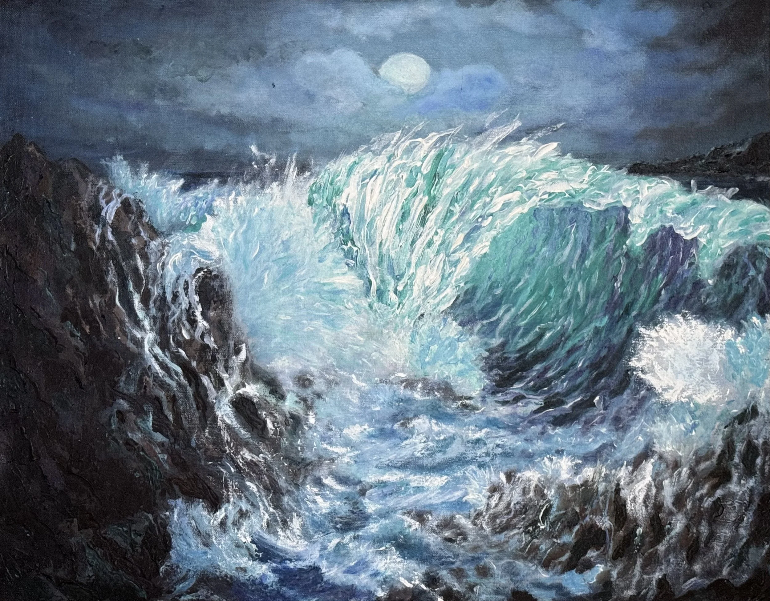 Ocean Wave Canvas Painting