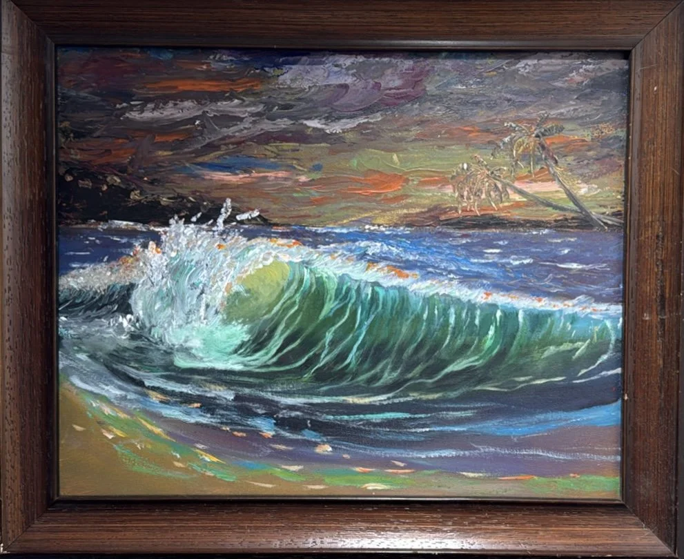 Apocalyptic Sunset over Crashing Wave