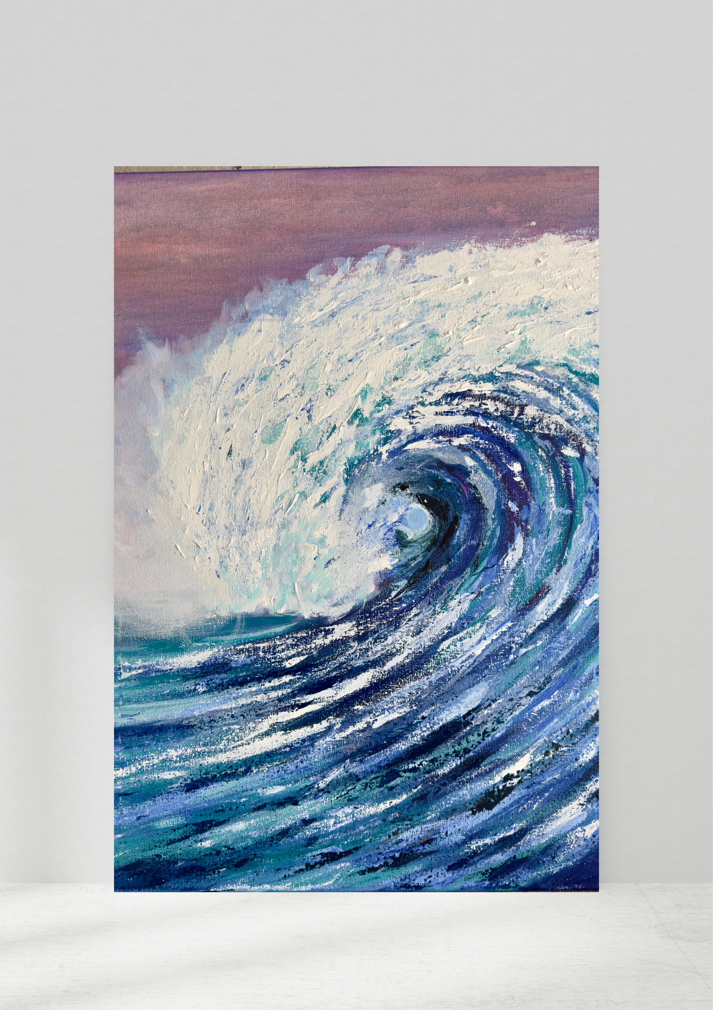 Red Abstract Artistic Wall Mockup Framed Art.png