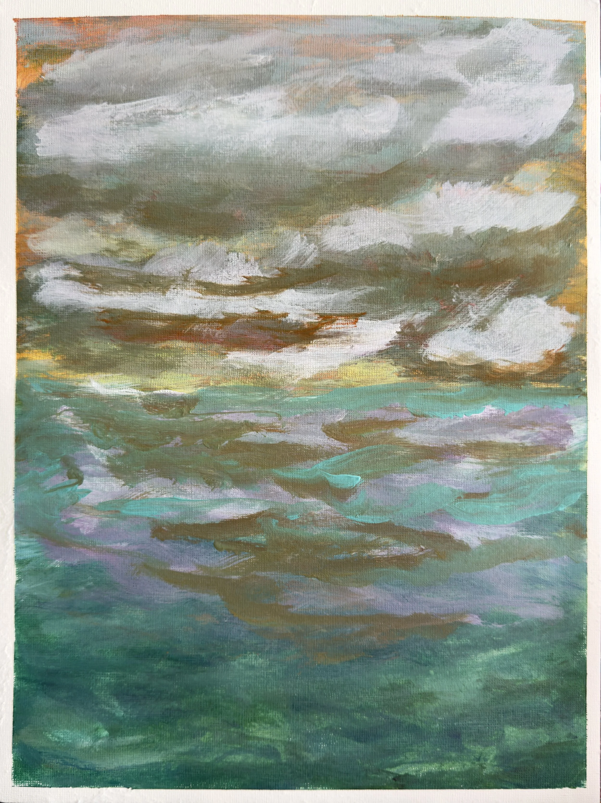 Abstract Seascape #2 Acrylic on Paper