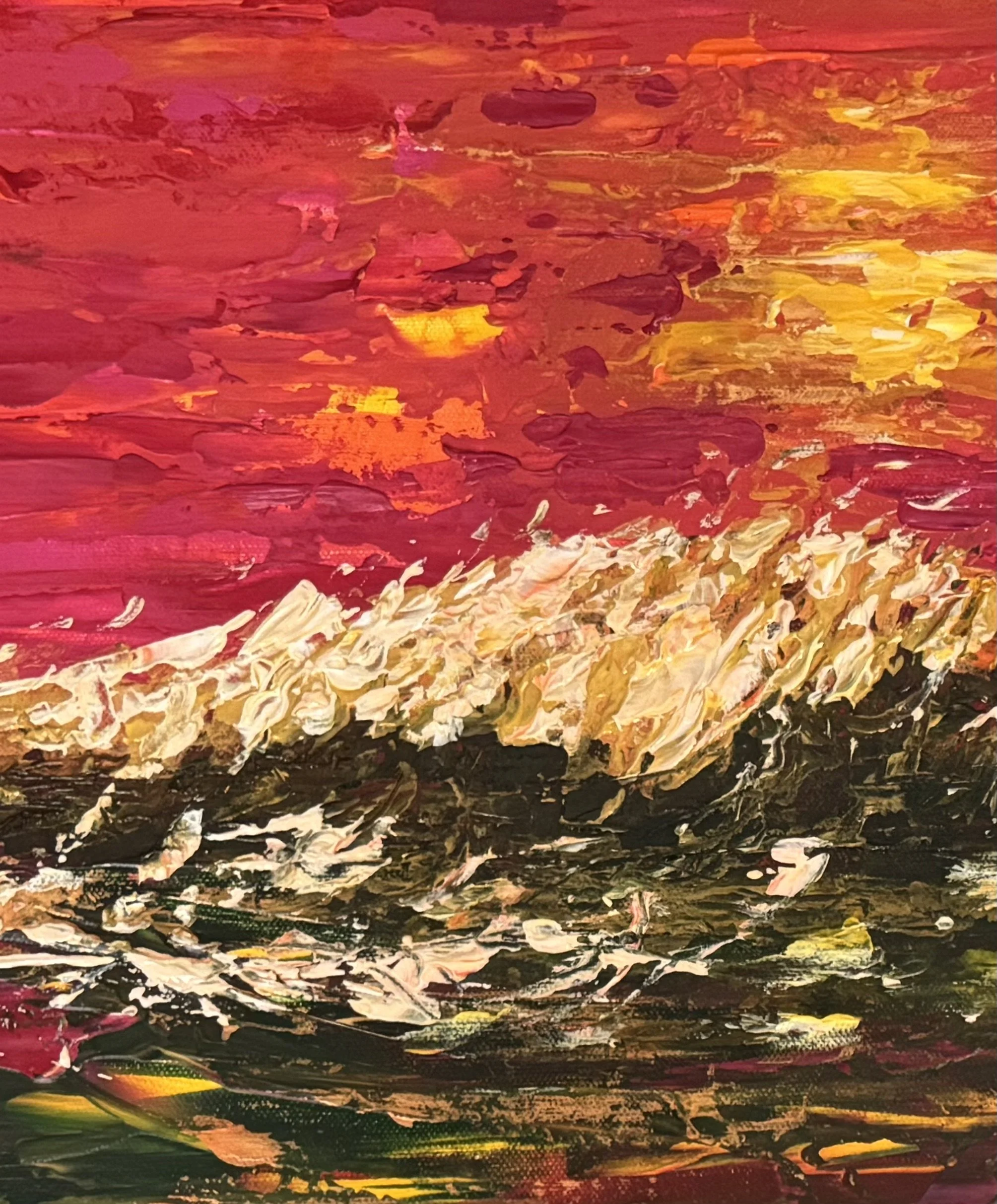 close up of abstract seascape "warm"