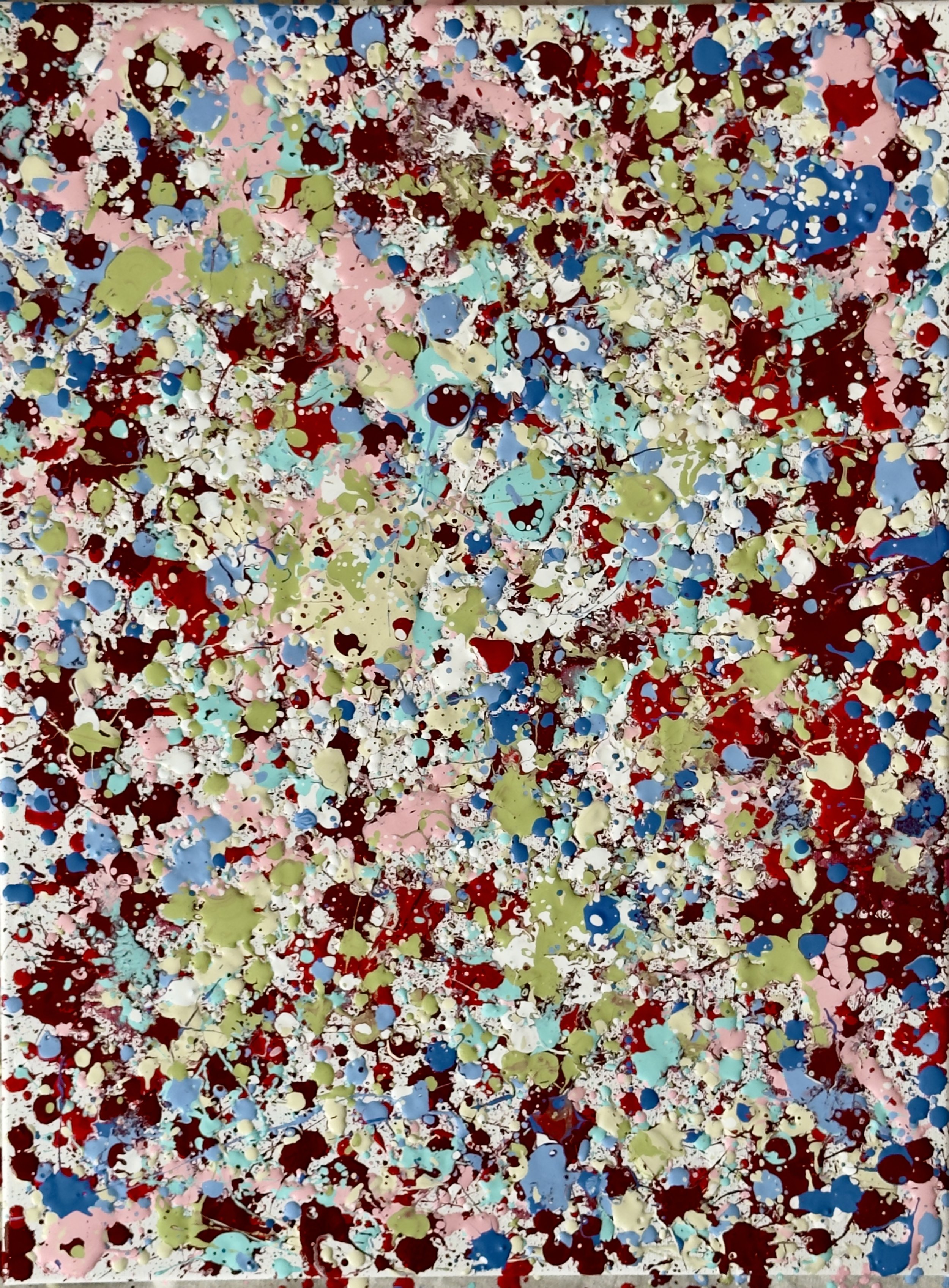 "Close your Eyes" Abstract Drip Painting on Canvas