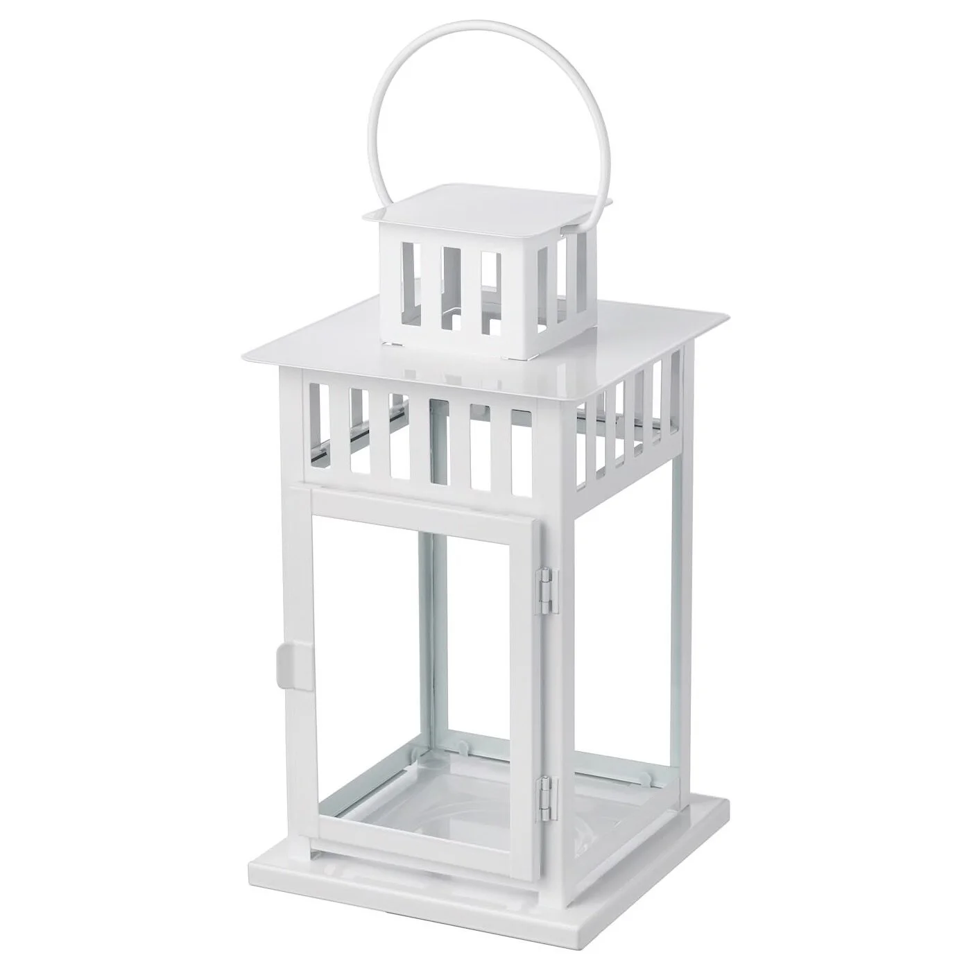 WHITE METAL 11” LANTERN - $6.00