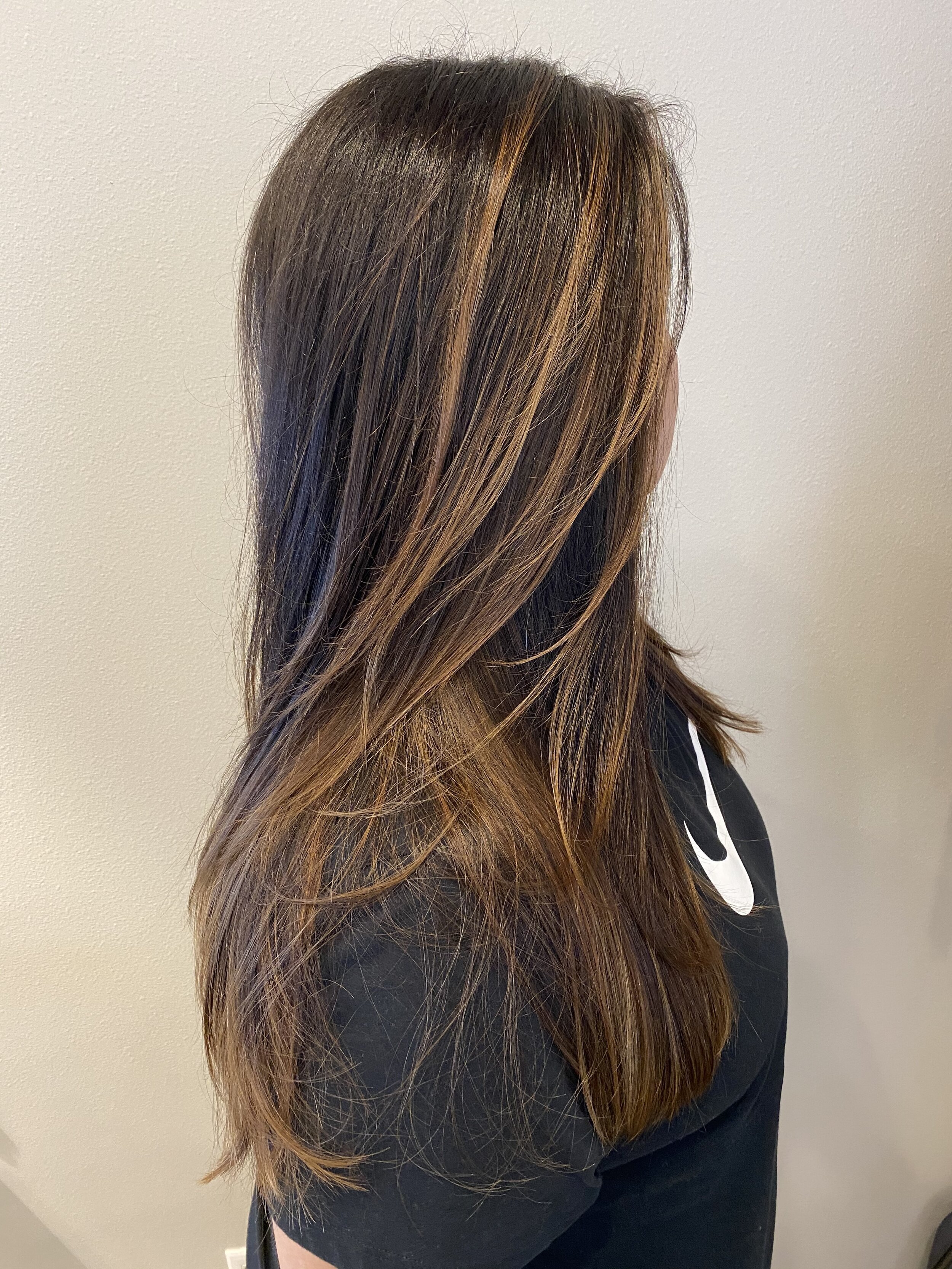 brown baleyage hair color