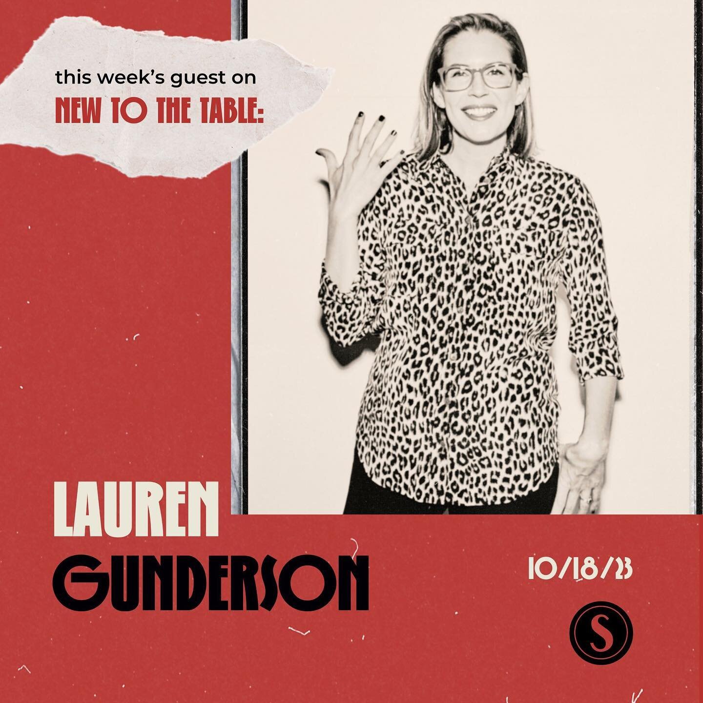 we promised a double drop this week, and deliver, we did 🫡 

we&rsquo;ve got the one and only LAUREN GUNDERSON on New To The Table. Lauren is a playwright whose work meets at the intersection of women, science, and history. Lauren is also one of the