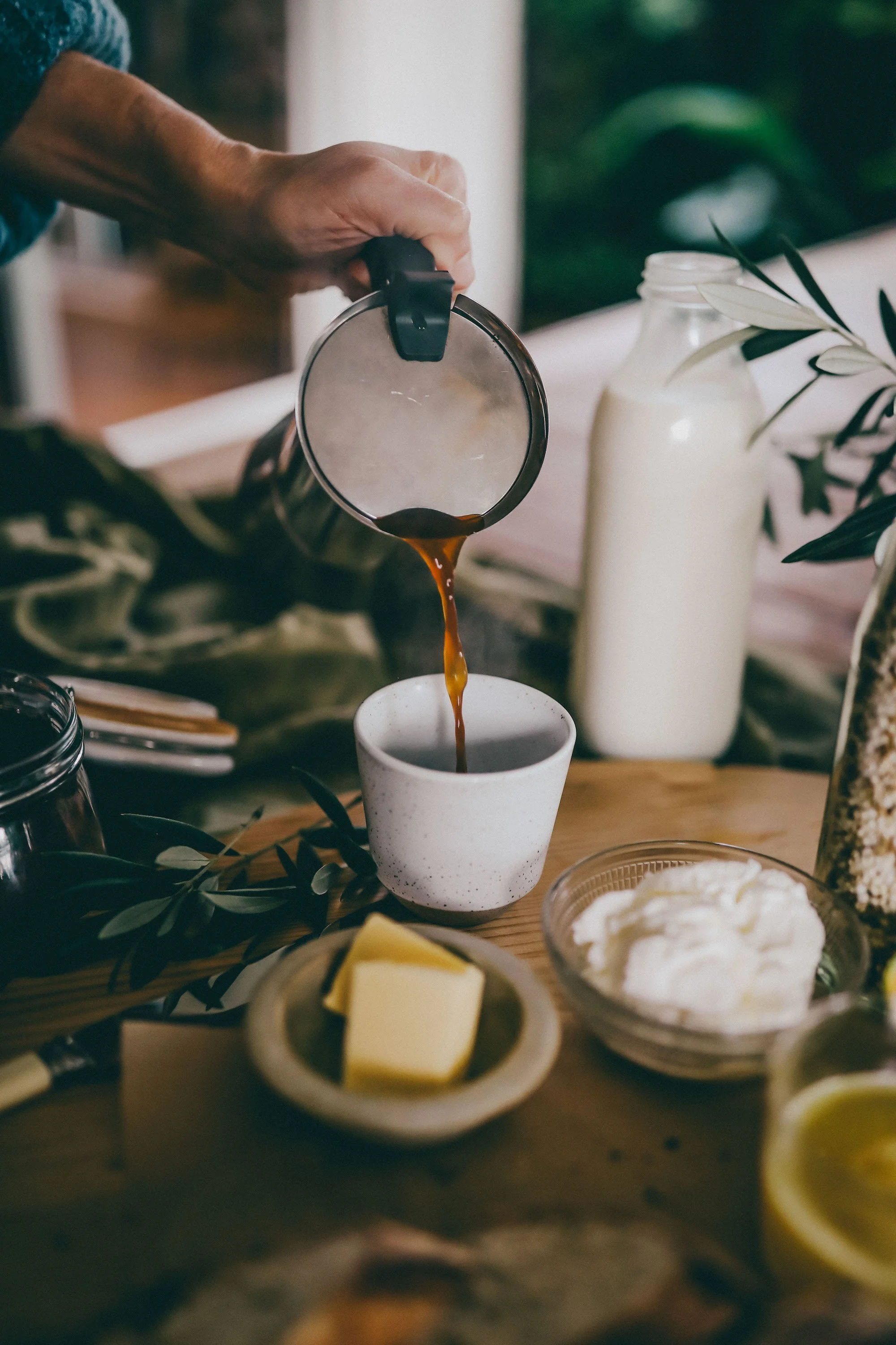 Morning coffee ritual at Verandah Retreat, Phillip Island