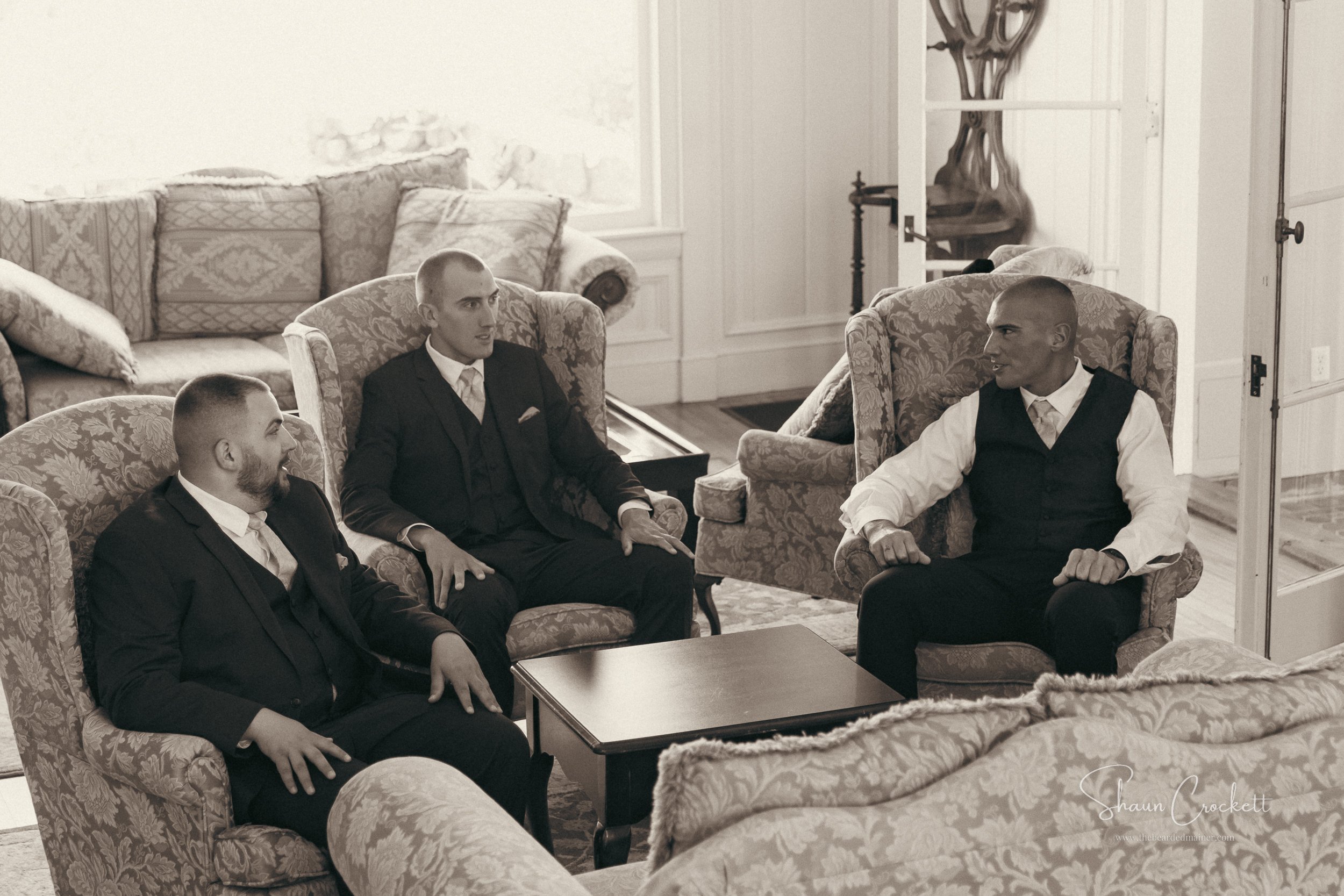 Groomsmen at The Willows - Bar Harbor, Maine