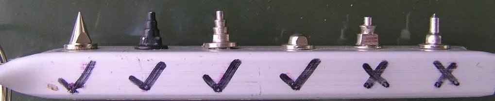 Image of approved and non approved spikes