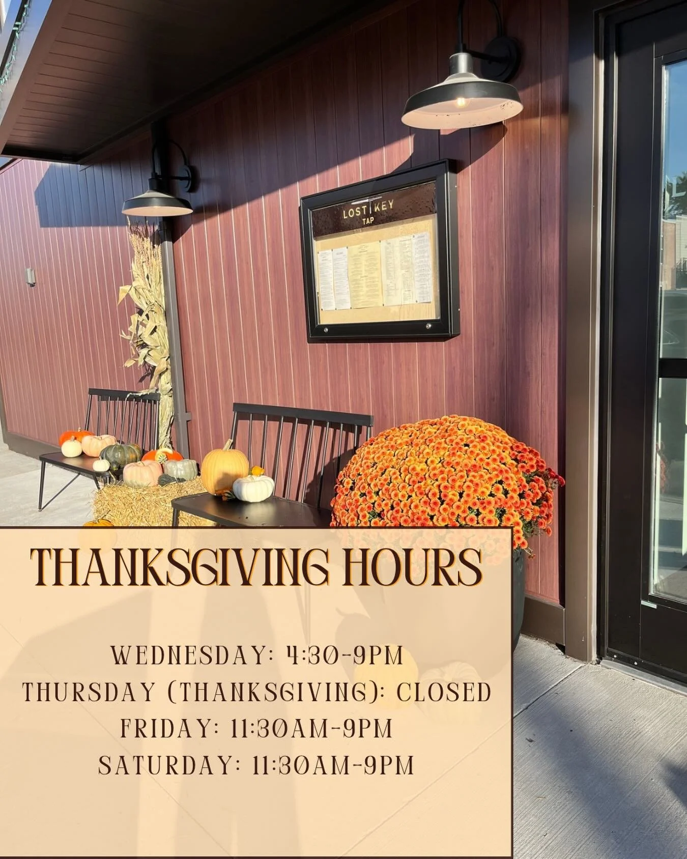 We will be closed on Thanksgiving but we are open our normal hours the rest of the week!

Make your reservations on our website!
Lostkeytap.com
.
.
.
#thanksgiving #holiday #foxvalleyfoodie #foxvalleyfood #greenbayfoodie #depere #bar #restaurant