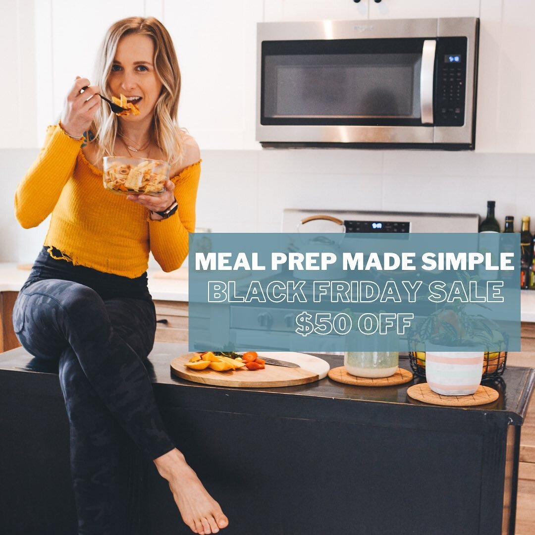 ✨Black Friday Sale!✨

$50 off my self-paced online course, Meal Prep Made Simple (until Nov 28th). 

If you&rsquo;ve ever been curious about meal prepping and how it could work for you and your nutrition &amp; fitness goals, then this is the course f
