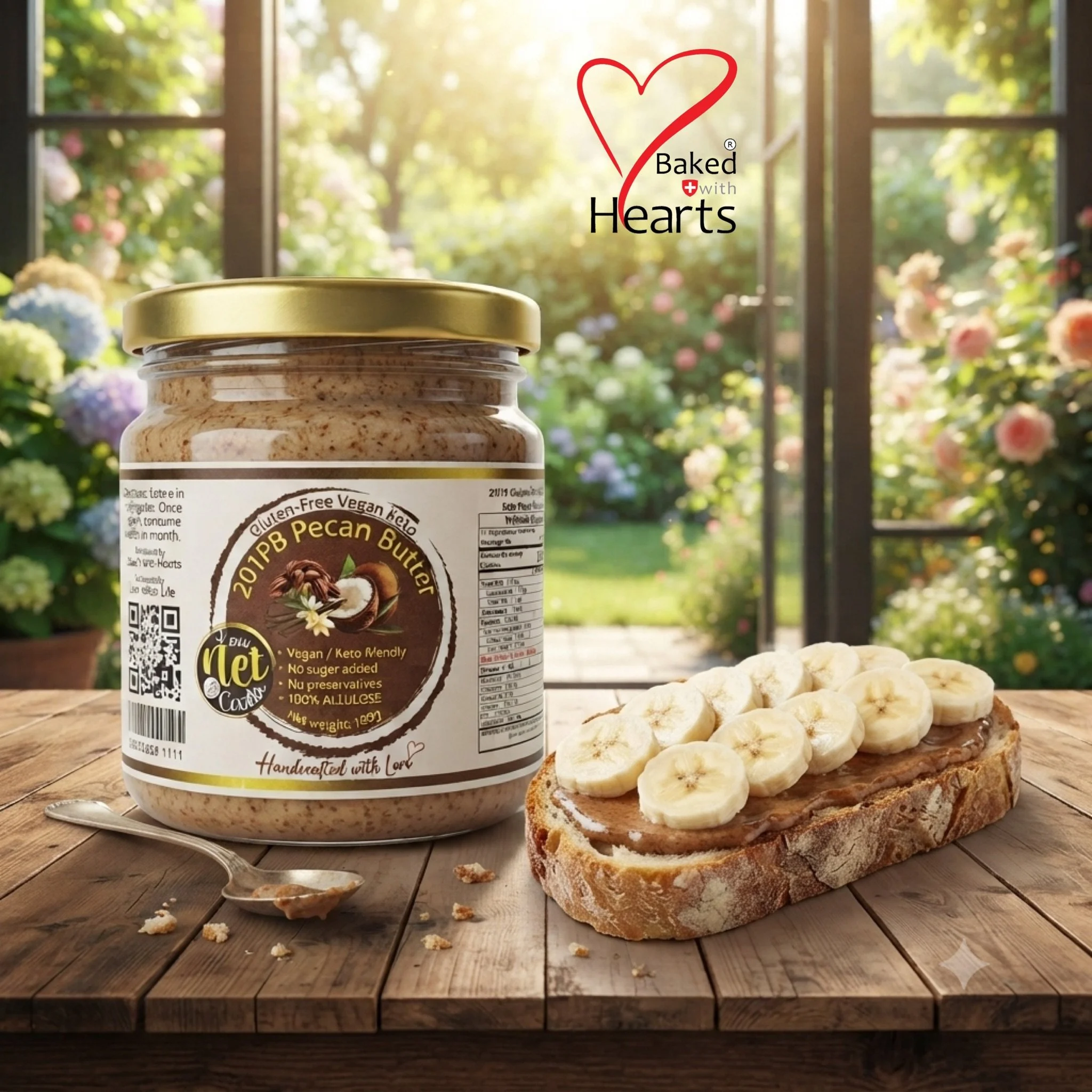 201PB Gluten-Free Vegan Keto Pecan Butter เนยถั่วพีแคนวีแกนคีโตและไร้กลูเตน