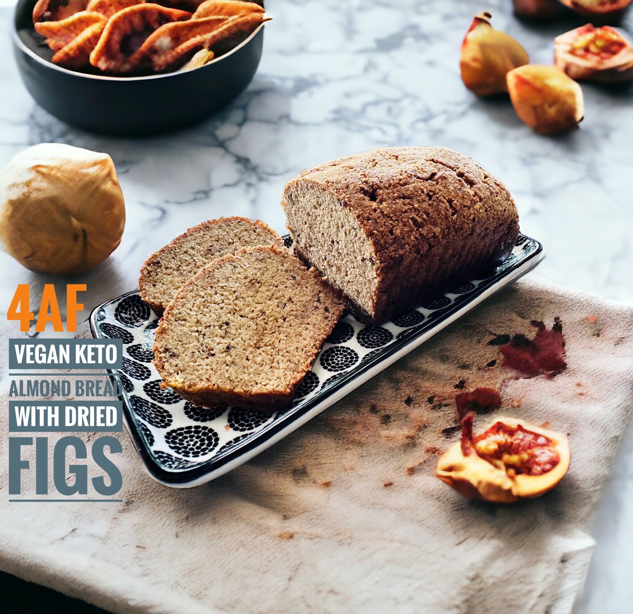 4AF Vegan Keto Bread with Dried Figs