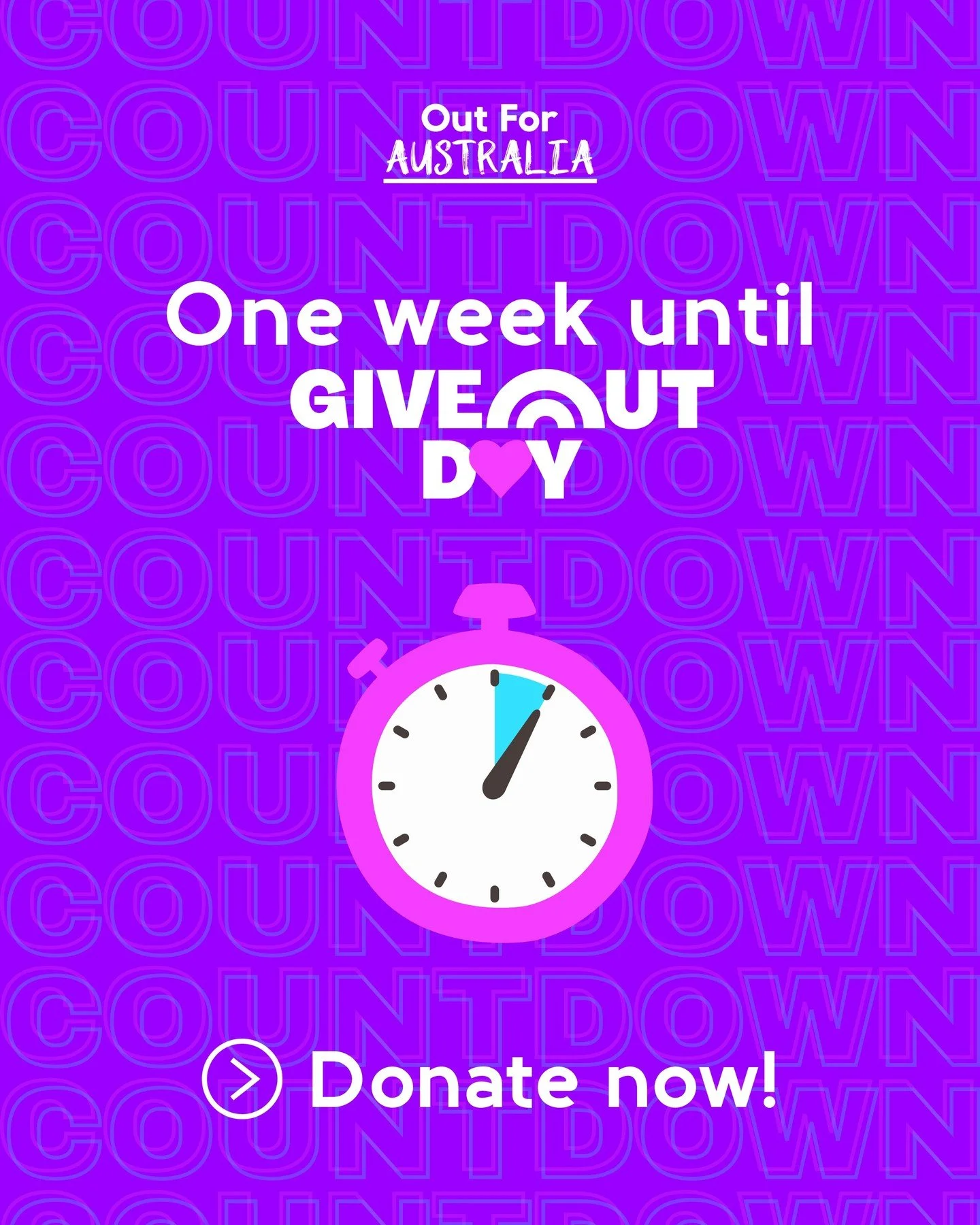 ⏳ Only 1 week to go until GiveOUT Day! 🌈 
Help us raise $13,500 to fund 10 places for LGBTQIA+ professionals to take part in our Career Academy program. Donations are open NOW! 💜 Link in our bio - every dollar helps!

#GiveOUTDay2025 @giveoutday_au