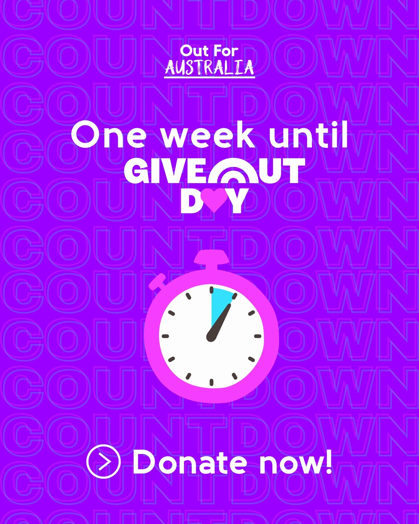 ⏳ Only 1 week to go until GiveOUT Day! 🌈 
Help us raise $13,500 to fund 10 places for LGBTQIA+ professionals to take part in our Career Academy program. Donations are open NOW! 💜 Link in our bio - every dollar helps!

#GiveOUTDay2025 @giveoutday_au