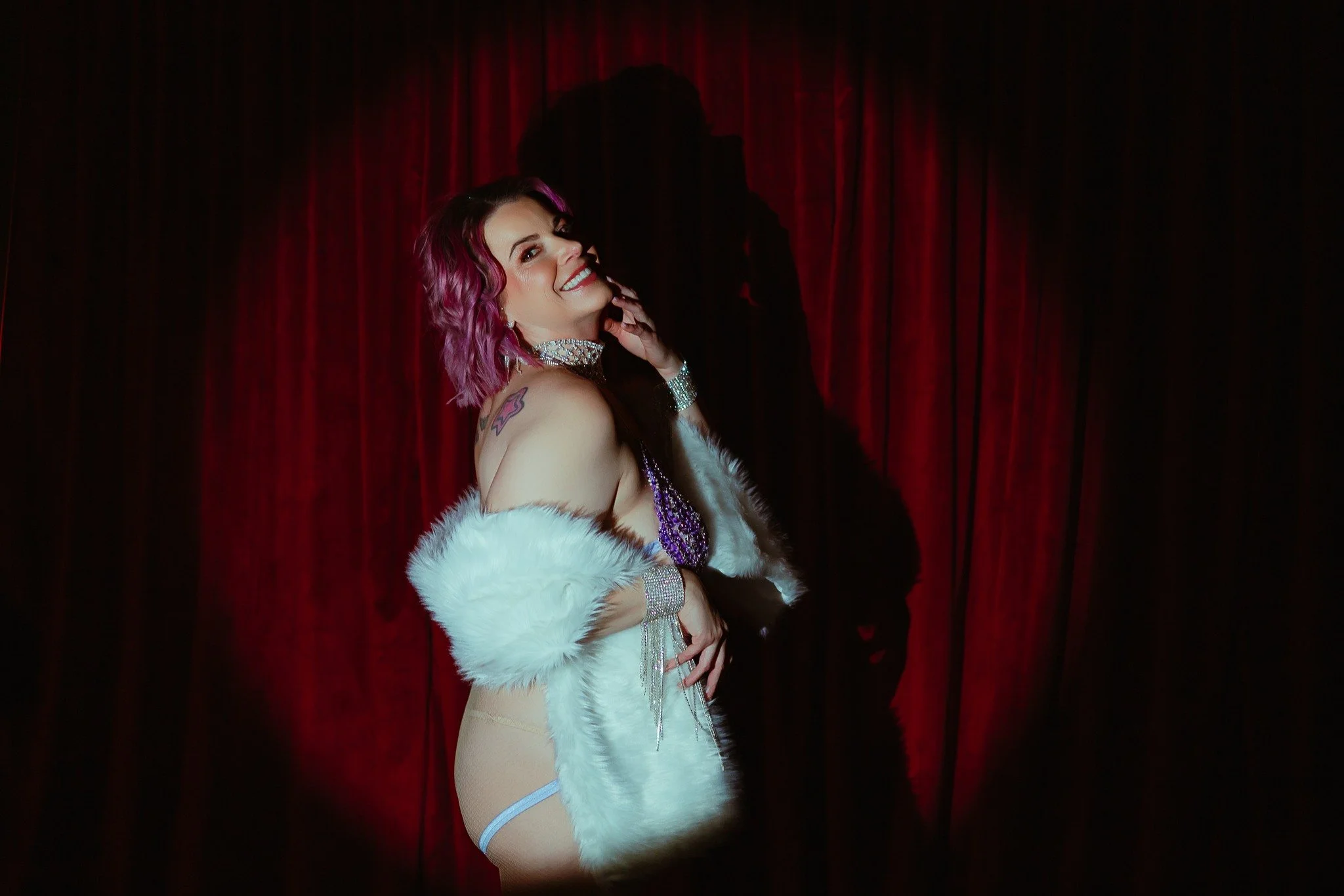 Never stop playing dress up.
Become the alter ego.
Live the girlhood fantasy!
Get dressed like you&rsquo;re the main character.
The world doesn&rsquo;t need less sparkle, it needs more YOU.✨✨✨

Makeup 💄 @sandy.noirpro.wpg204 
Purple Outfit @empresse