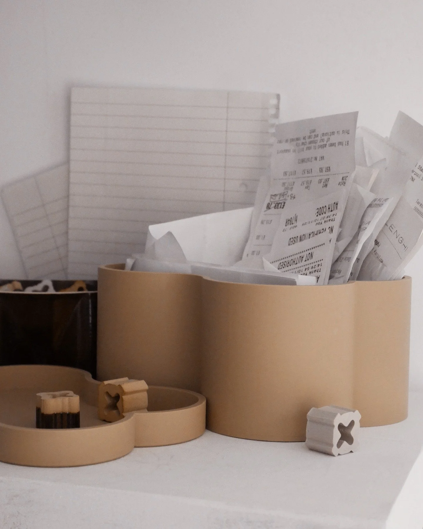 Hide the receipts you always find in your pockets. Drop your keys. You finally made it home. Keep your favourite hand cream safe, right next to your bed.

the box (available in 4 colours) - &pound;25 via DM

A set of stamps, snuggled into their own t