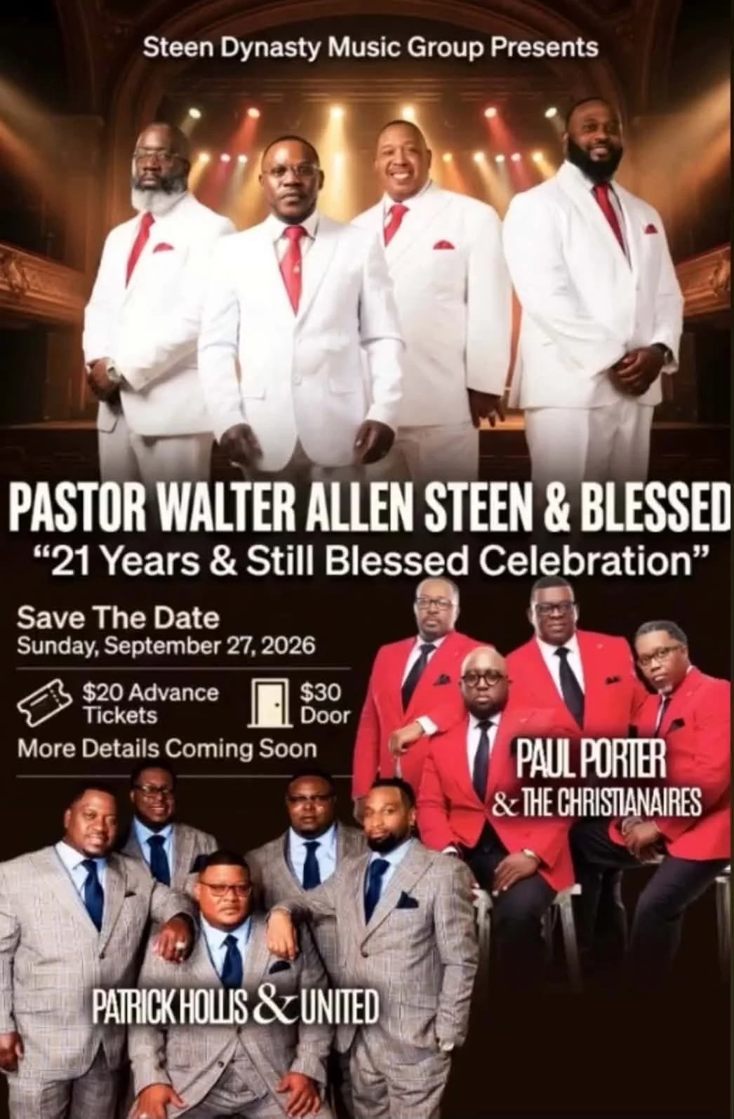 Walter Steen & Blessed Anniversary 