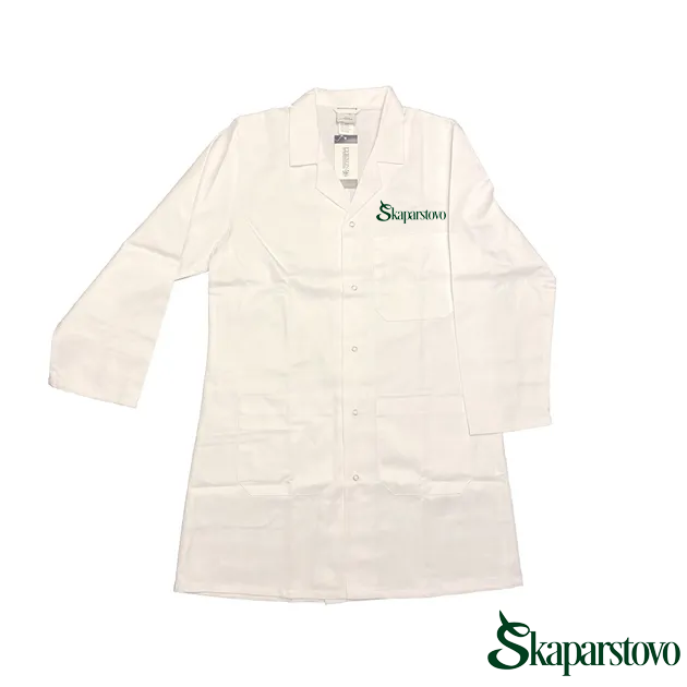 Labfrakk med Skaparstovo logo