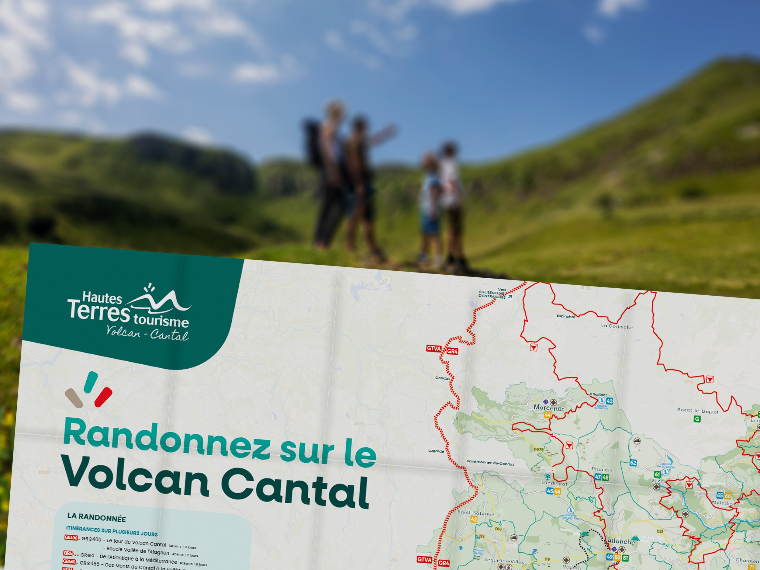 Hautes Terres Tourisme - Volcan Cantal | Cartographie de randonnée