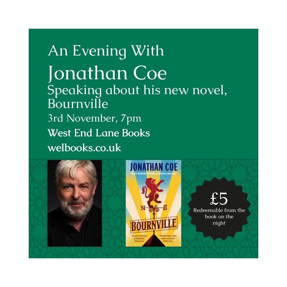 Jonathan Coe Event Ticket