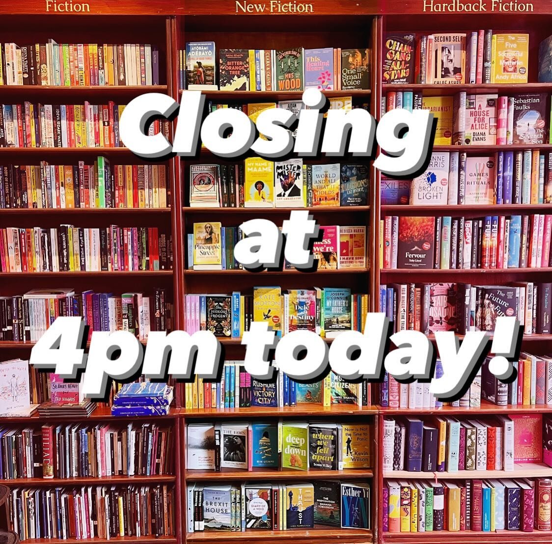 We&rsquo;re closing early today for stocktake, so make sure to come down early for your delicious book hit! Back to normal hours tomorrow xxx