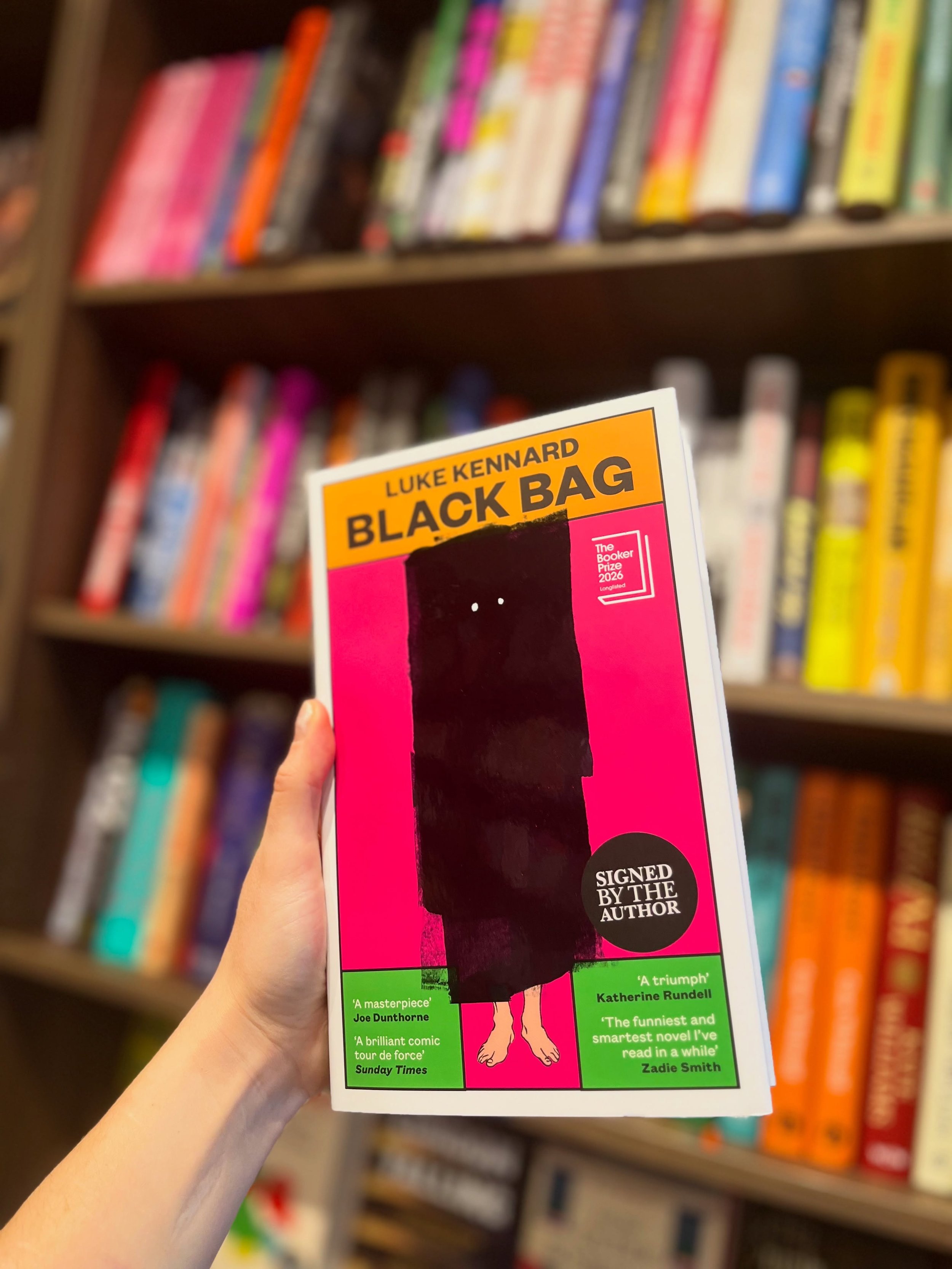 Black Bag: Weird, Surreal, Longlisted for the Booker, signed &amp; back in stock 🙂&zwj;↕️
(Pssss- it&rsquo;s also on our website&hellip; we ship internationally 🤭)

#litfic #bookshop #books #bookrecommendations #booktok